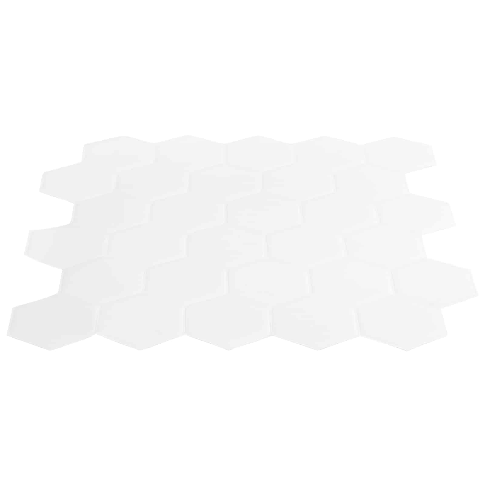 Hexagon tegel 10 pcs Wit 30 x 30 cm Polyurethaan en PET is nu te koop bij PeponiXL, paradijselijk wonen!