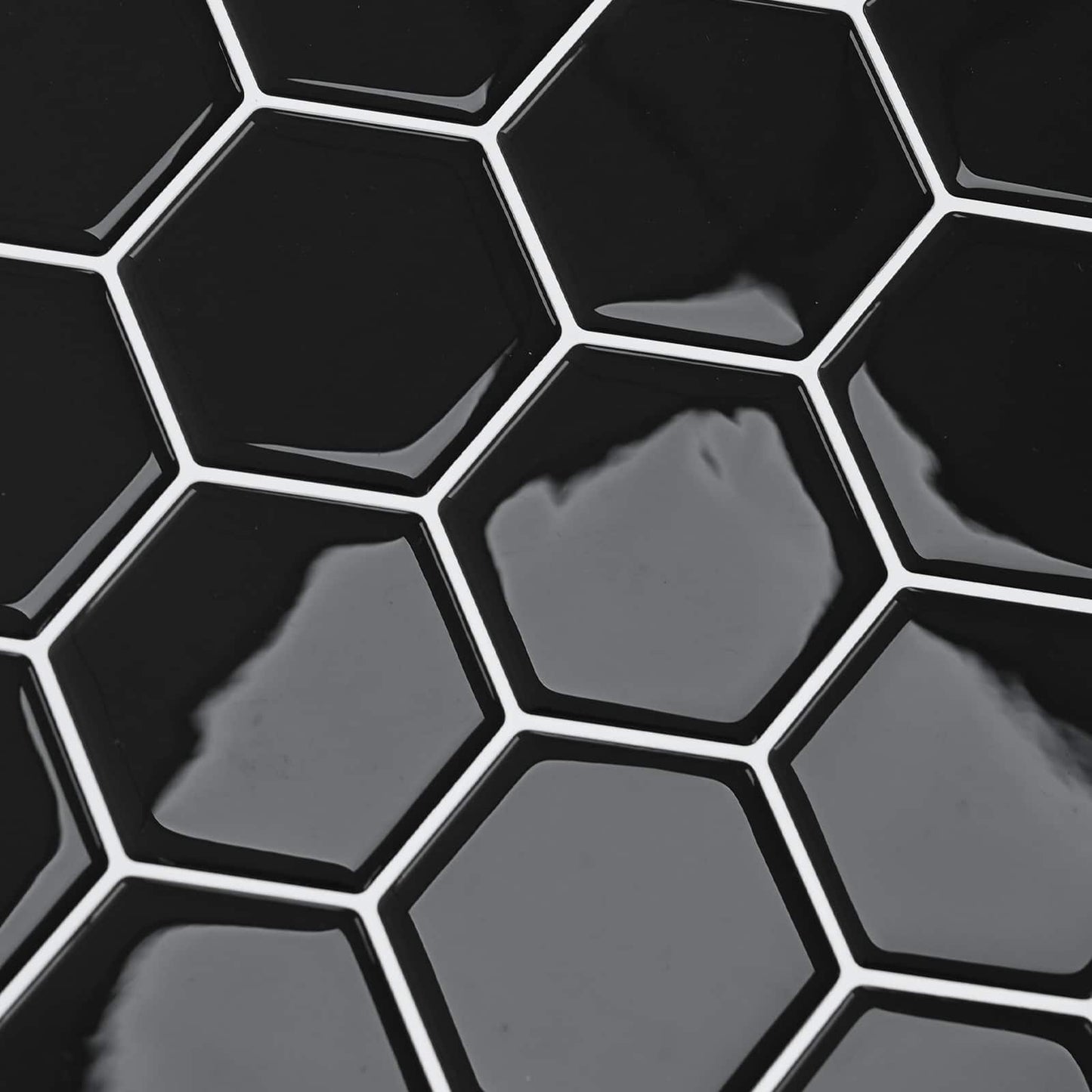Hexagon tegel 10 pcs Zwart 30 x 30 cm Polyurethaan en PET is nu te koop bij PeponiXL, paradijselijk wonen!