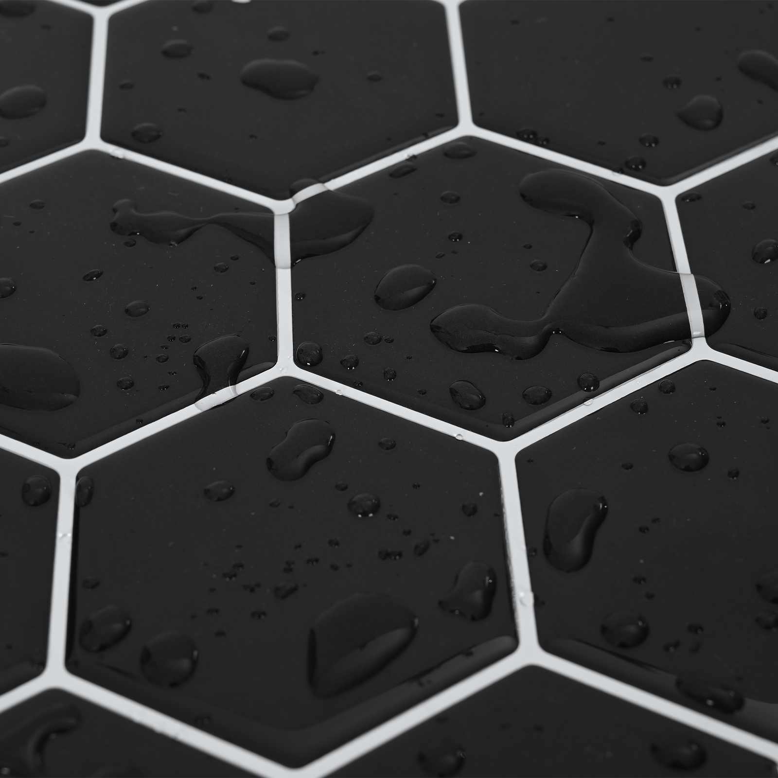 Hexagon tegel 20 pcs Zwart 30 x 30 cm Polyurethaan en PET is nu te koop bij PeponiXL, paradijselijk wonen!