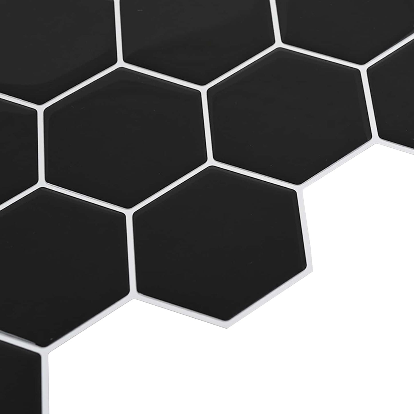 Hexagon tegel 50 pcs Zwart 30 x 30 cm Polyurethaan en PET is nu te koop bij PeponiXL, paradijselijk wonen!