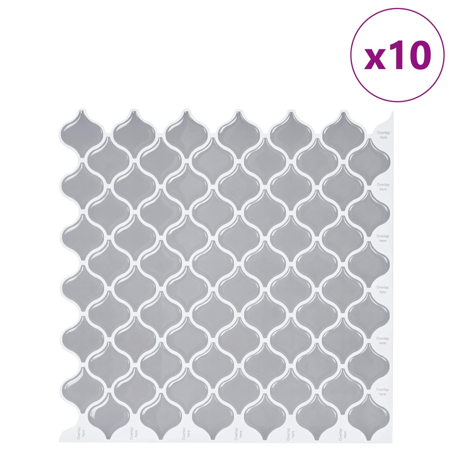 Lanturn Tegel 10 pcs Grijs 27 x 27 cm Polyurethaan en PET is nu te koop bij PeponiXL, paradijselijk wonen!