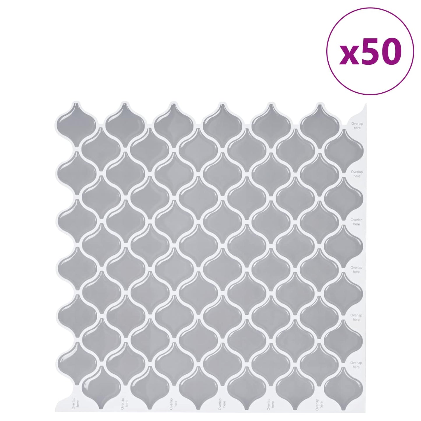 Lanturn Tegel 50 pcs Grijs 27 x 27 cm Polyurethaan en PET is nu te koop bij PeponiXL, paradijselijk wonen!