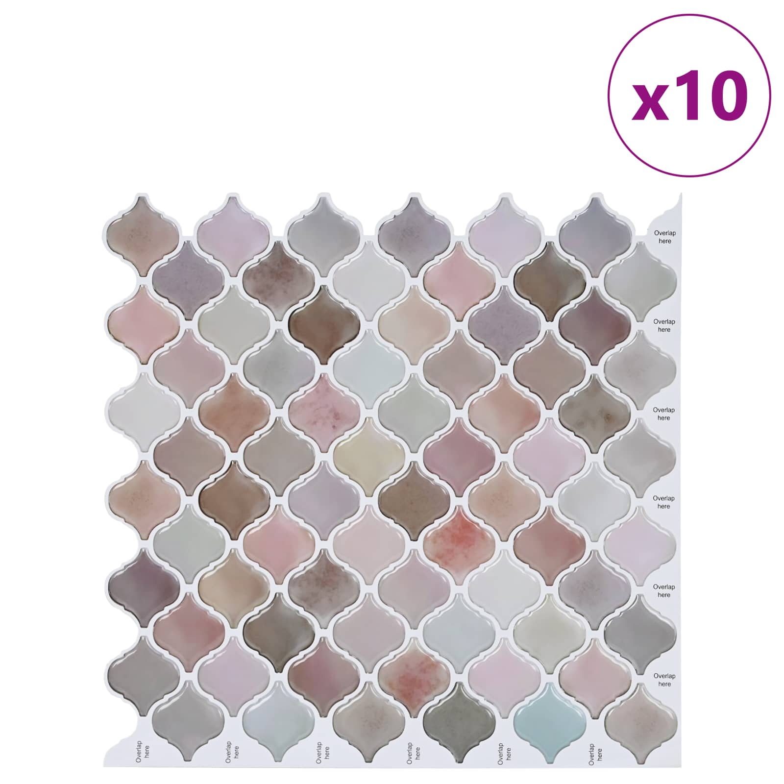 Lanturn Tegel 10 pcs Beige 27 x 27 cm Polyurethaan en PET is nu te koop bij PeponiXL, paradijselijk wonen!