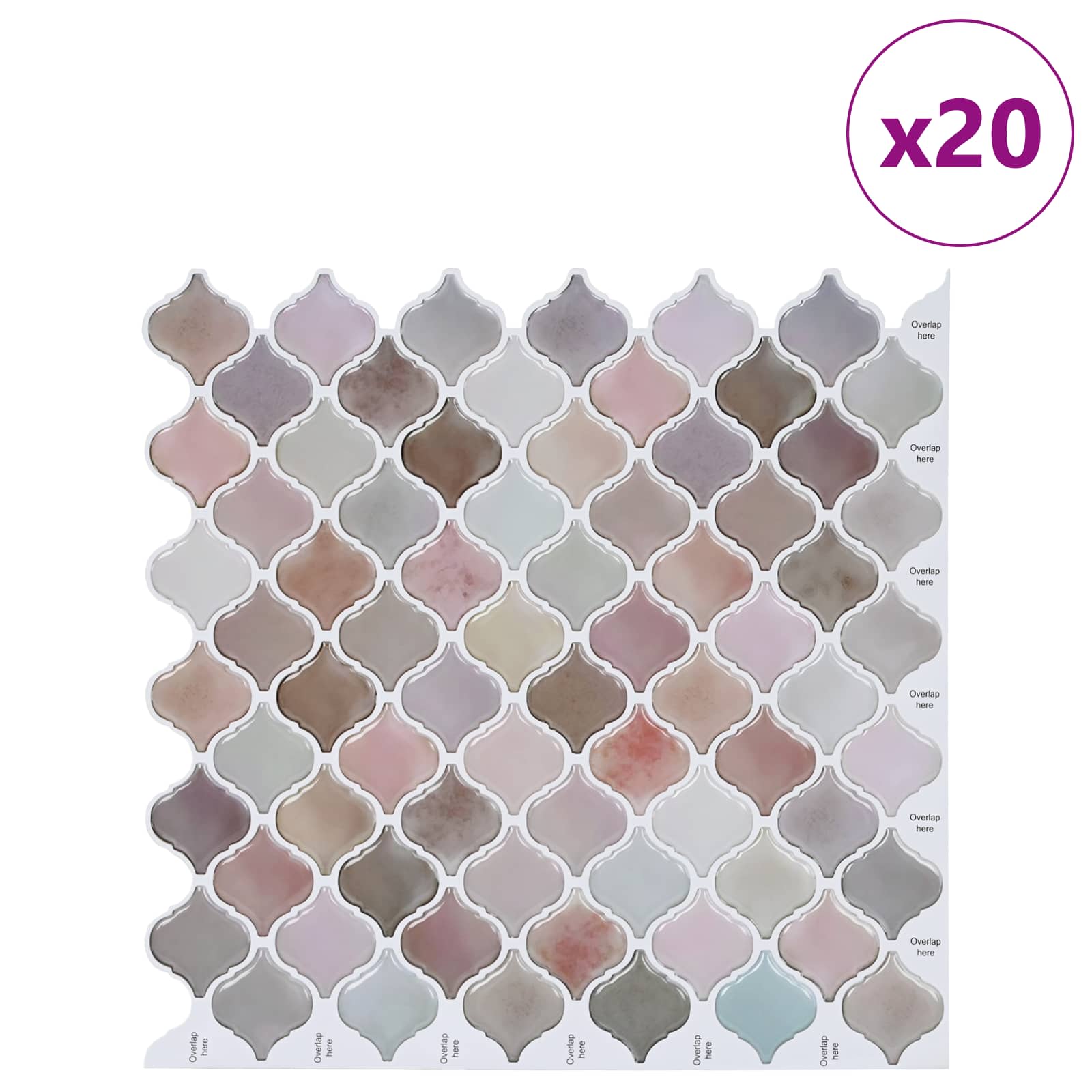Lanturn Tegel 20 pcs Beige 27 x 27 cm Polyurethaan en PET is nu te koop bij PeponiXL, paradijselijk wonen!
