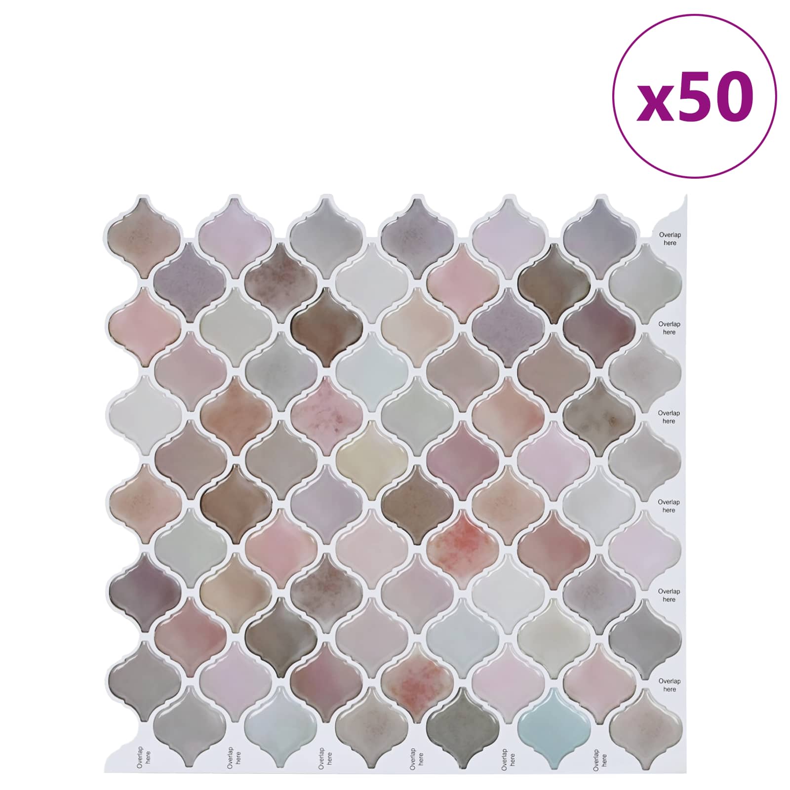 Lanturn Tegel 50 pcs Beige 27 x 27 cm Polyurethaan en PET is nu te koop bij PeponiXL, paradijselijk wonen!
