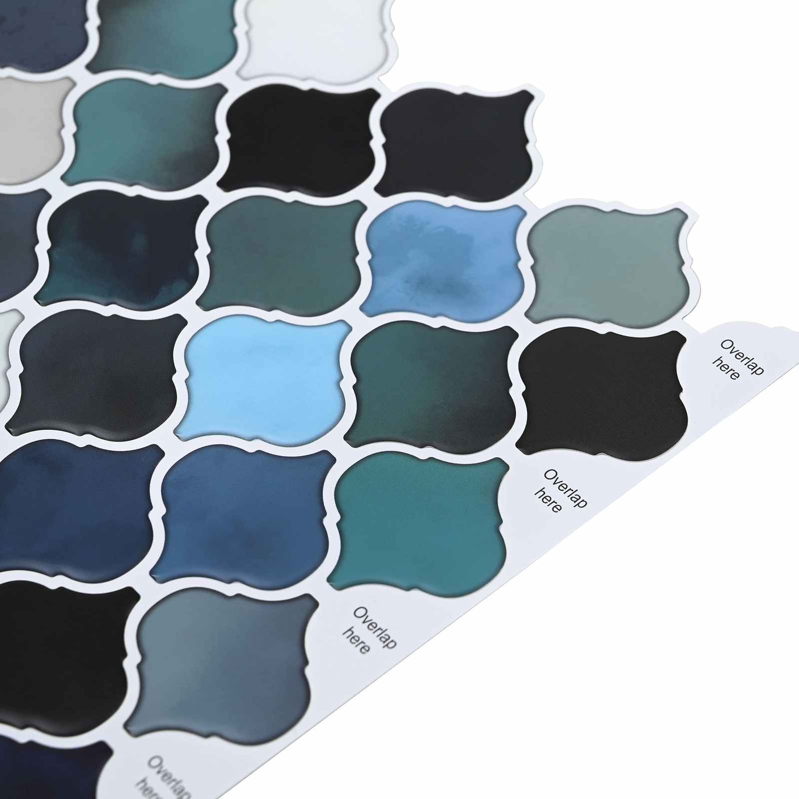 Lanturn Tegel 10 pcs Blauw Groen 27 x 27 cm Polyurethaan en PET is nu te koop bij PeponiXL, paradijselijk wonen!