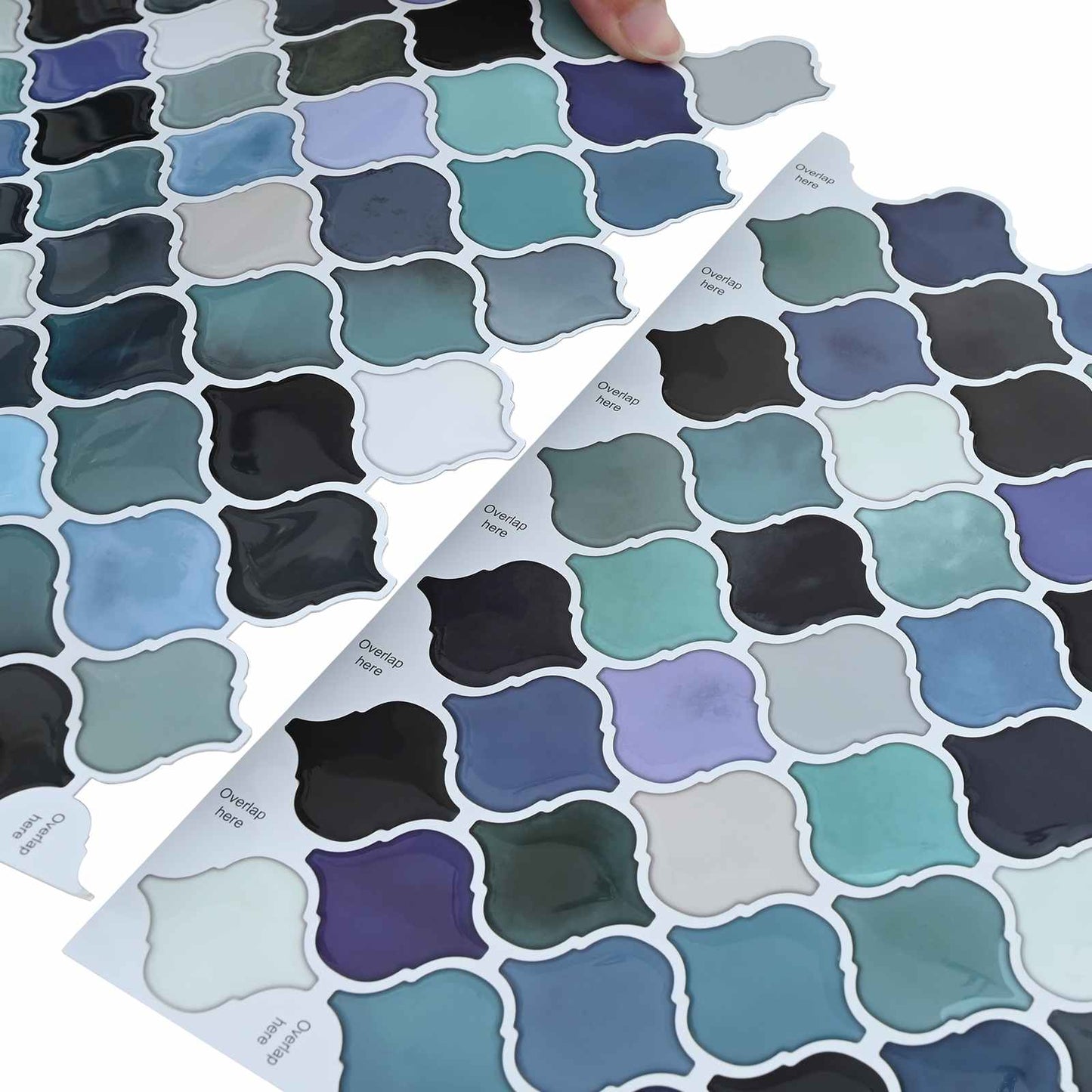 Lanturn Tegel 20 pcs Blauw Groen 27 x 27 cm Polyurethaan en PET is nu te koop bij PeponiXL, paradijselijk wonen!