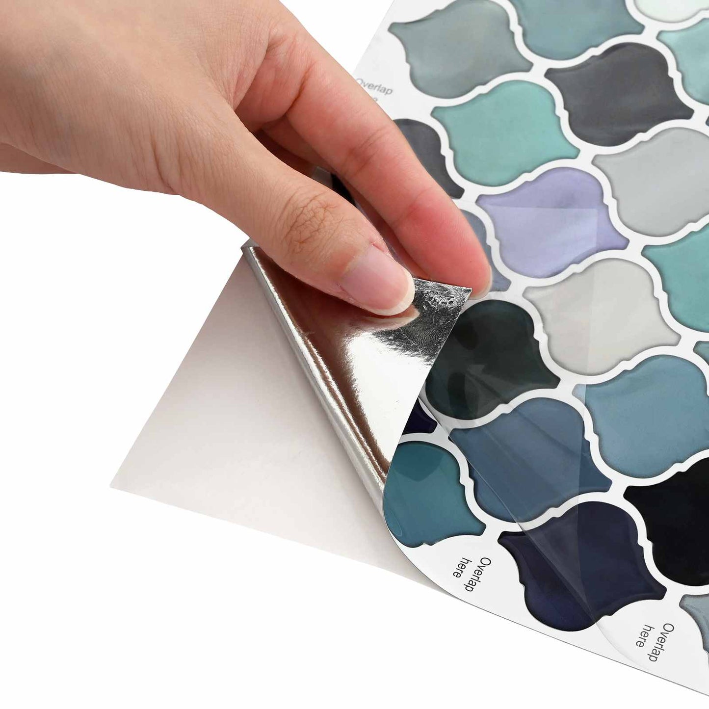 Lanturn Tegel 50 pcs Blauw Groen 27 x 27 cm Polyurethaan en PET is nu te koop bij PeponiXL, paradijselijk wonen!
