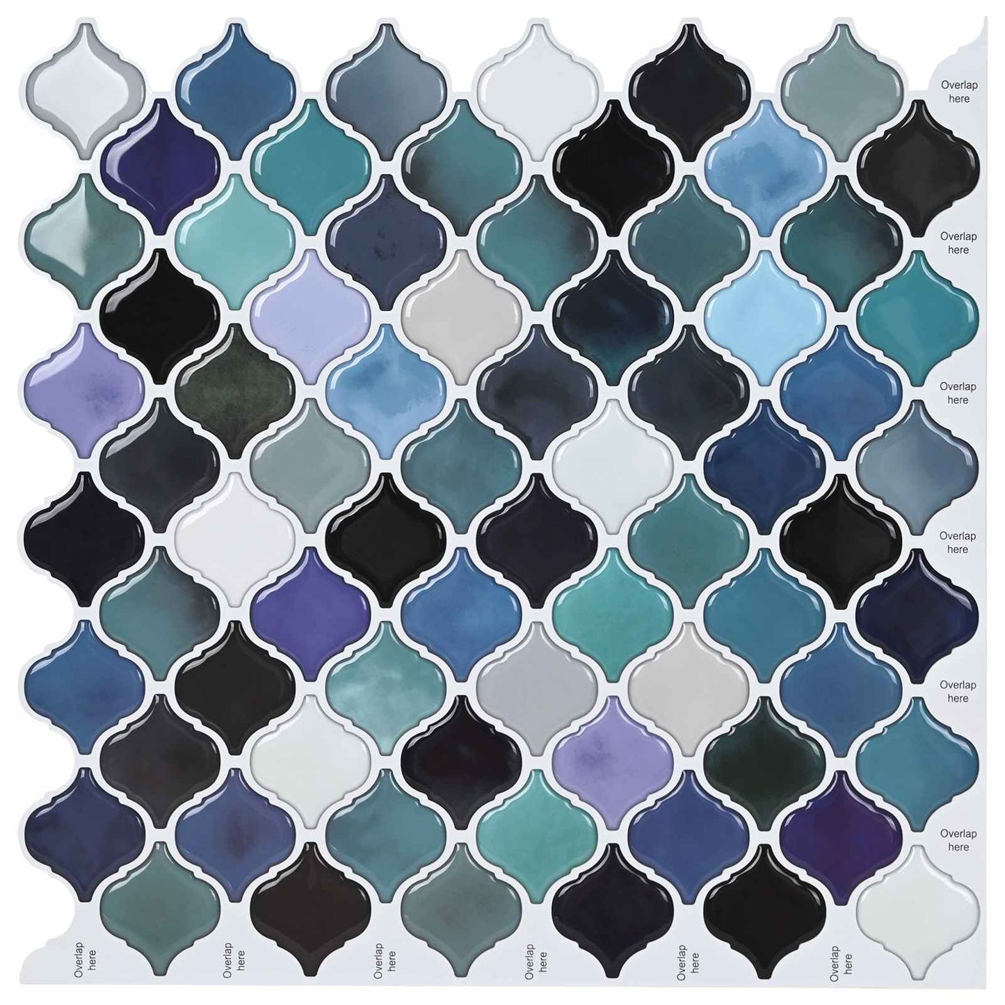 Lanturn Tegel 50 pcs Blauw Groen 27 x 27 cm Polyurethaan en PET is nu te koop bij PeponiXL, paradijselijk wonen!