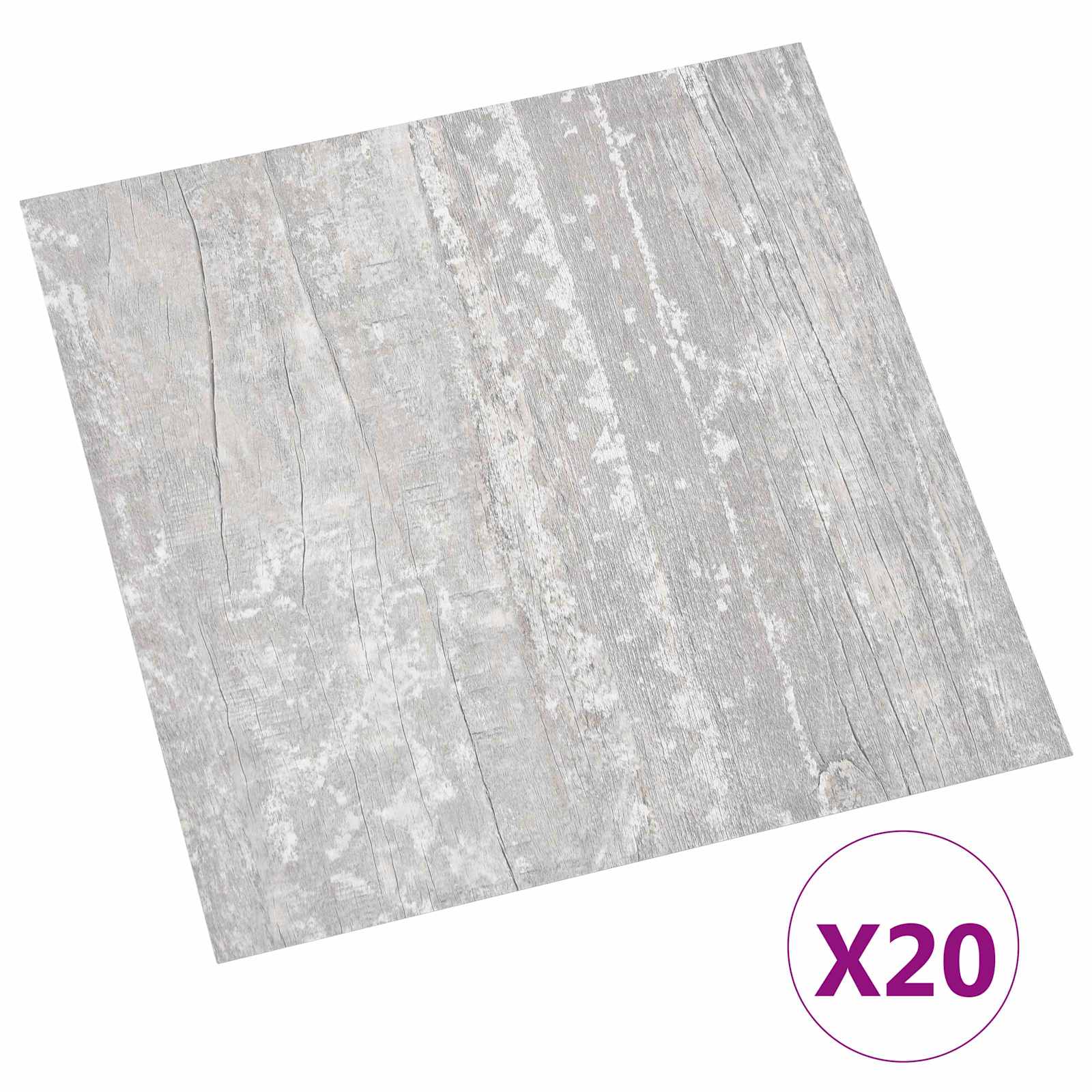 Zelfklevende Vloerplanken 30,5 x 30,5 cm 20 pcs PVC Grijs is nu te koop bij PeponiXL, paradijselijk wonen!