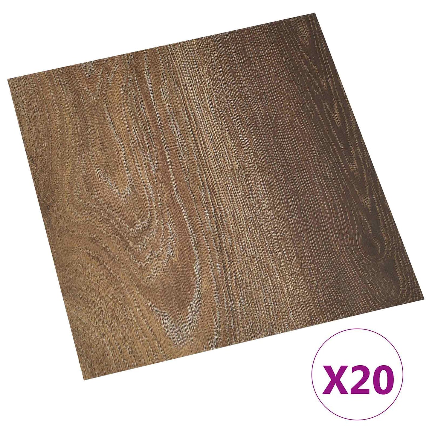 Zelfklevende Vloerplanken 30,5 x 30,5 cm 20 pcs PVC Bruin is nu te koop bij PeponiXL, paradijselijk wonen!