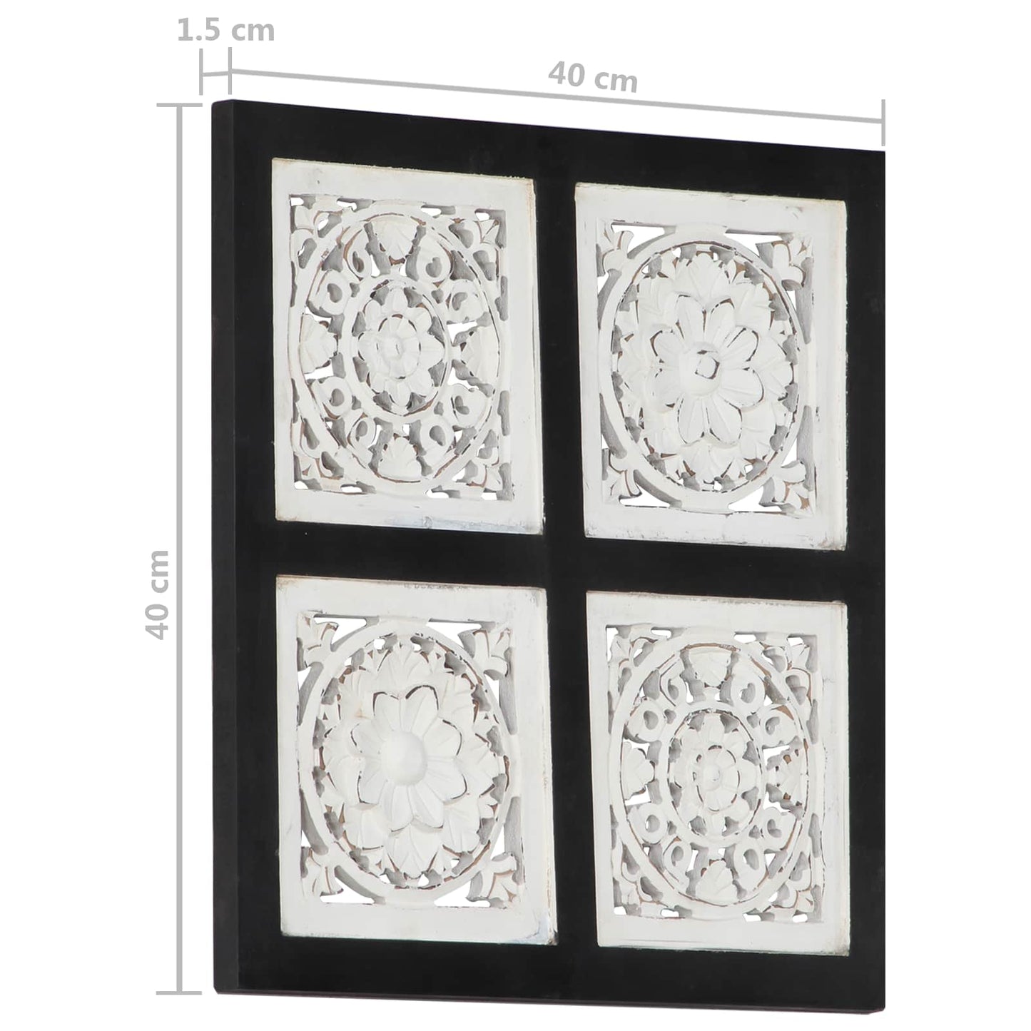 Kunst Decoratie Zwart en Wit 40 x 40 x 1,5 cm is nu te koop bij PeponiXL, paradijselijk wonen!