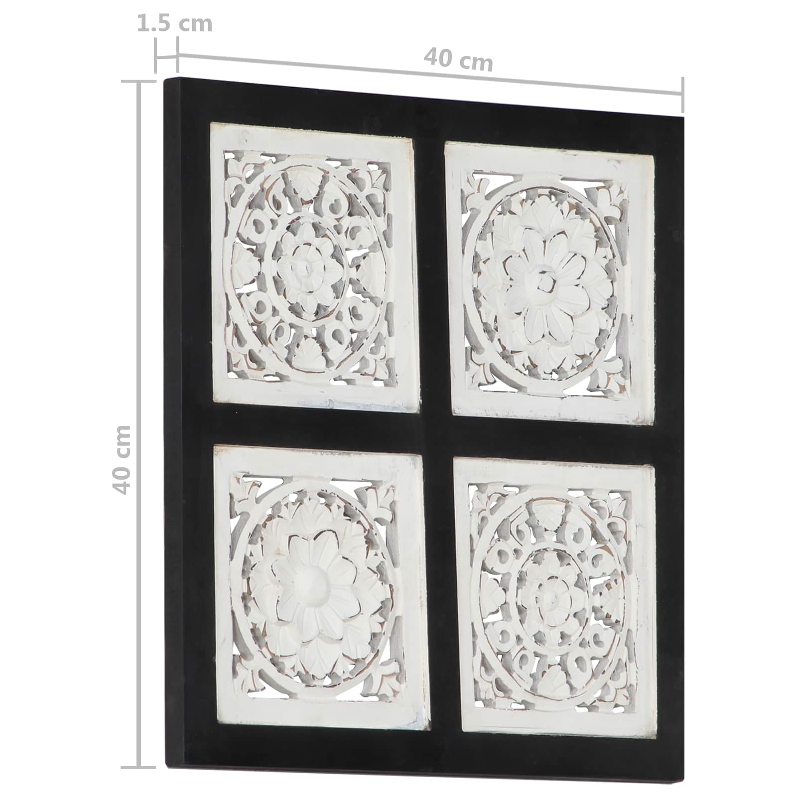 Kunst Decoratie Zwart en Wit 40 x 40 x 1,5 cm is nu te koop bij PeponiXL, paradijselijk wonen!