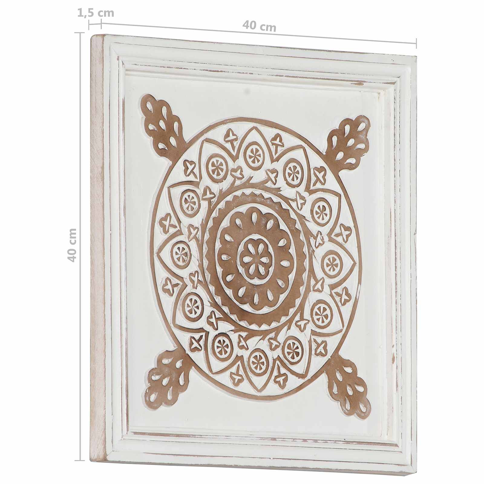 Kunst Decoratie 2 pcs Bruin en wit 40 x 40 x 1,5 cm is nu te koop bij PeponiXL, paradijselijk wonen!