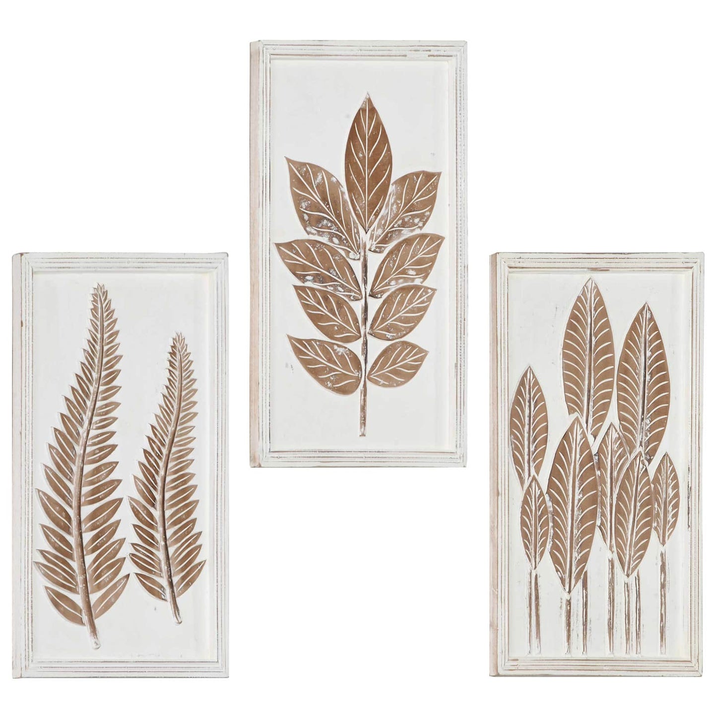 Kunst Decoratie 3 pcs Bruin en wit 40 x 40 x 1,5 cm is nu te koop bij PeponiXL, paradijselijk wonen!