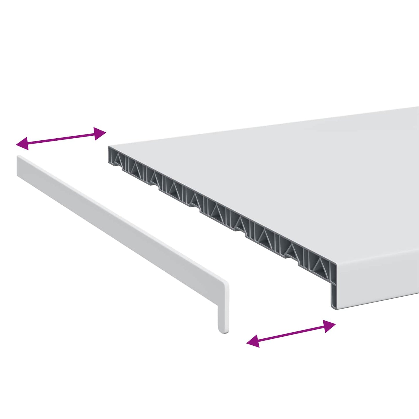Raamsokkel Wit 140 x 50 x 4,5 cm PVC is nu te koop bij PeponiXL, paradijselijk wonen!