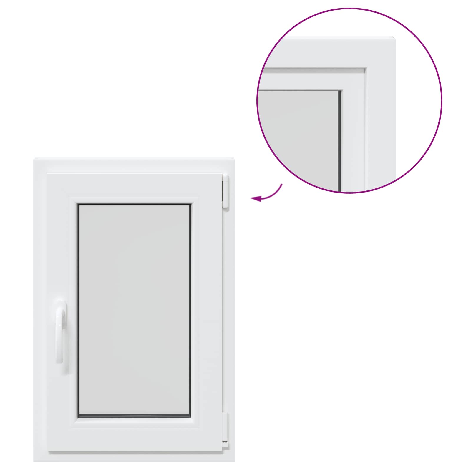 Kelderraam RISOR 50 x 75 cm PVC en glas Wit is nu te koop bij PeponiXL, paradijselijk wonen!