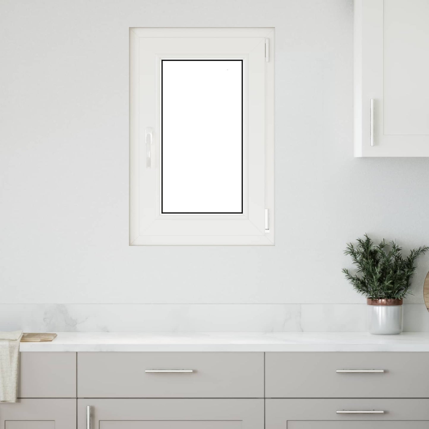 Kelderraam RISOR 50 x 75 cm PVC en glas Wit is nu te koop bij PeponiXL, paradijselijk wonen!
