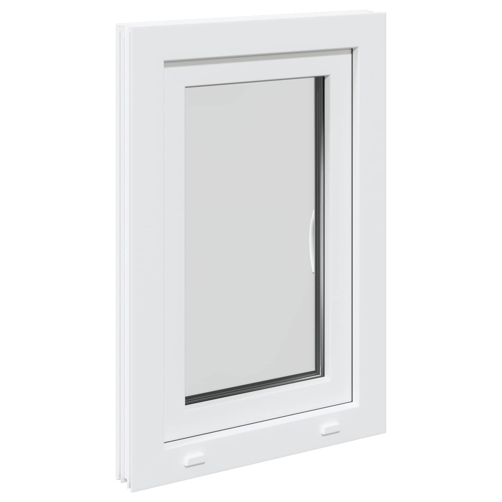 Kelderraam RISOR 50 x 75 cm PVC en glas Wit is nu te koop bij PeponiXL, paradijselijk wonen!