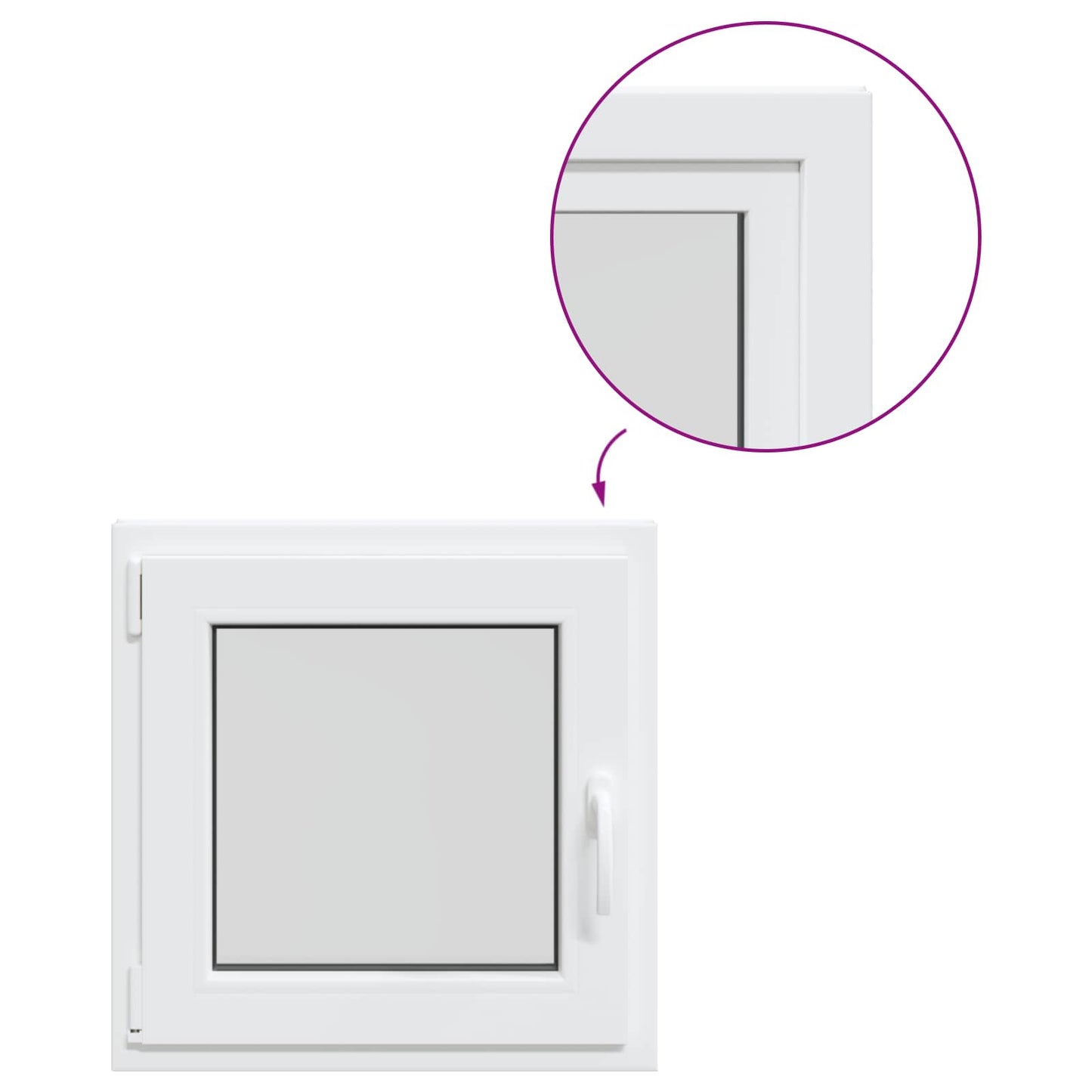 Kelderraam RISOR 60 x 60 cm PVC en glas Wit is nu te koop bij PeponiXL, paradijselijk wonen!