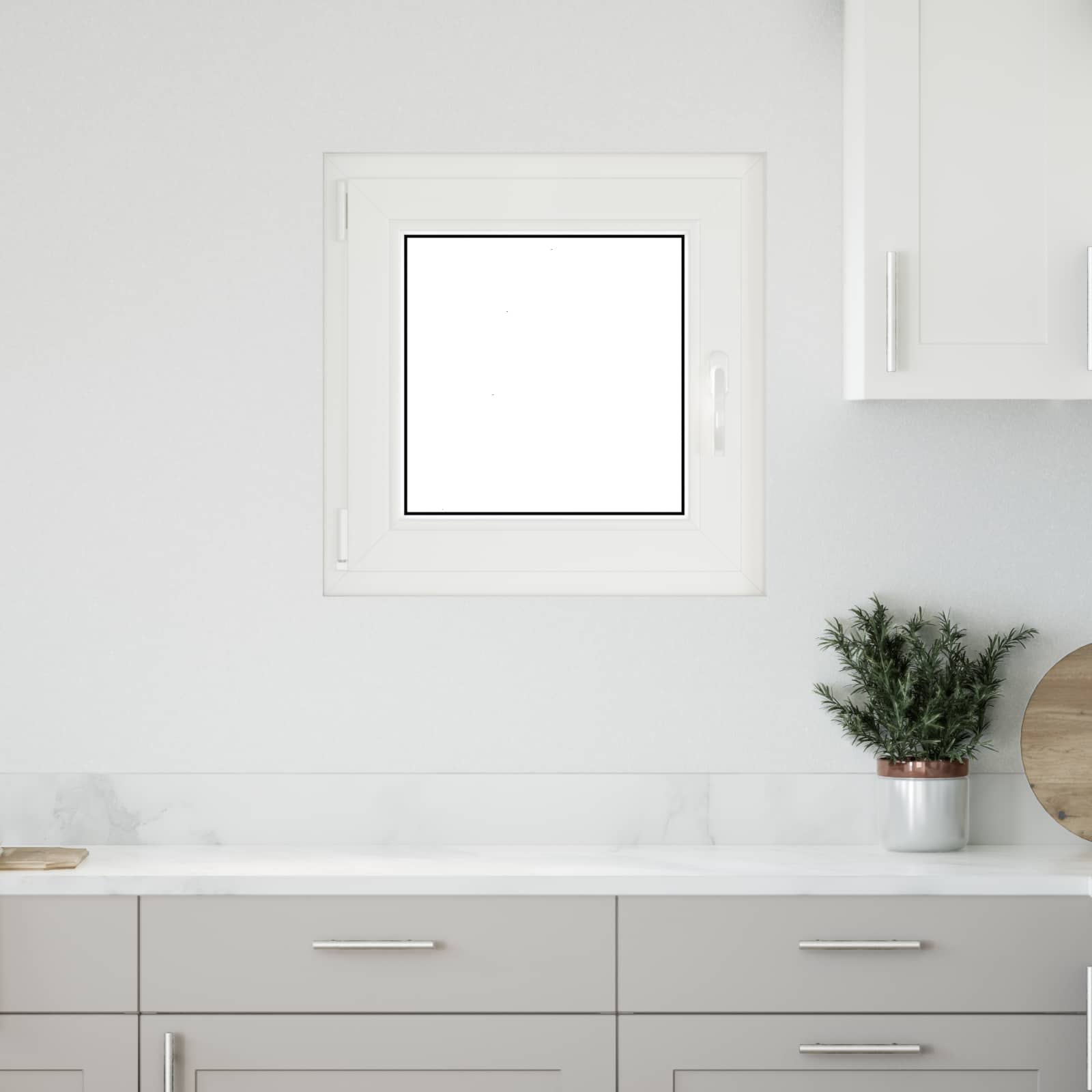 Kelderraam RISOR 60 x 60 cm PVC en glas Wit is nu te koop bij PeponiXL, paradijselijk wonen!