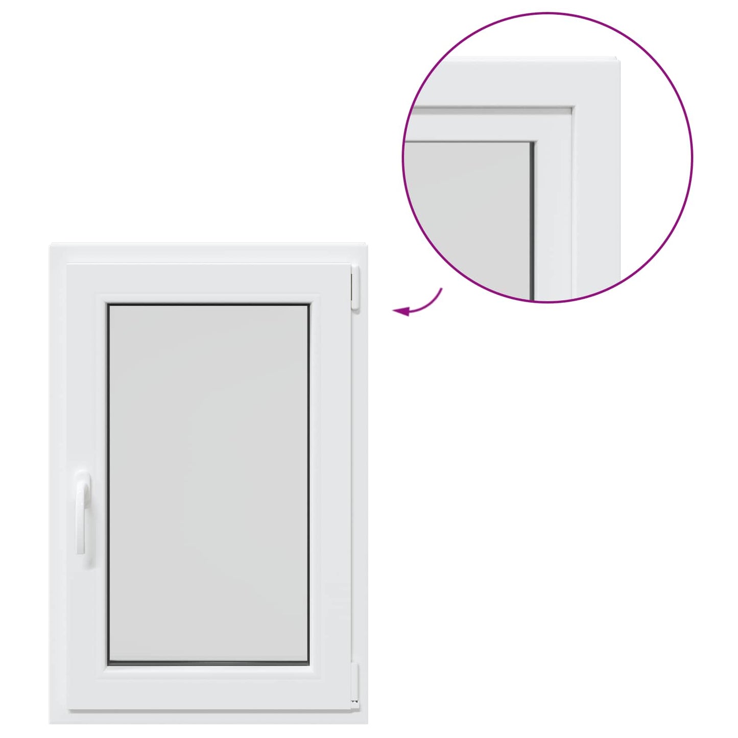 Kelderraam RISOR 60 x 80 cm PVC en glas Wit is nu te koop bij PeponiXL, paradijselijk wonen!