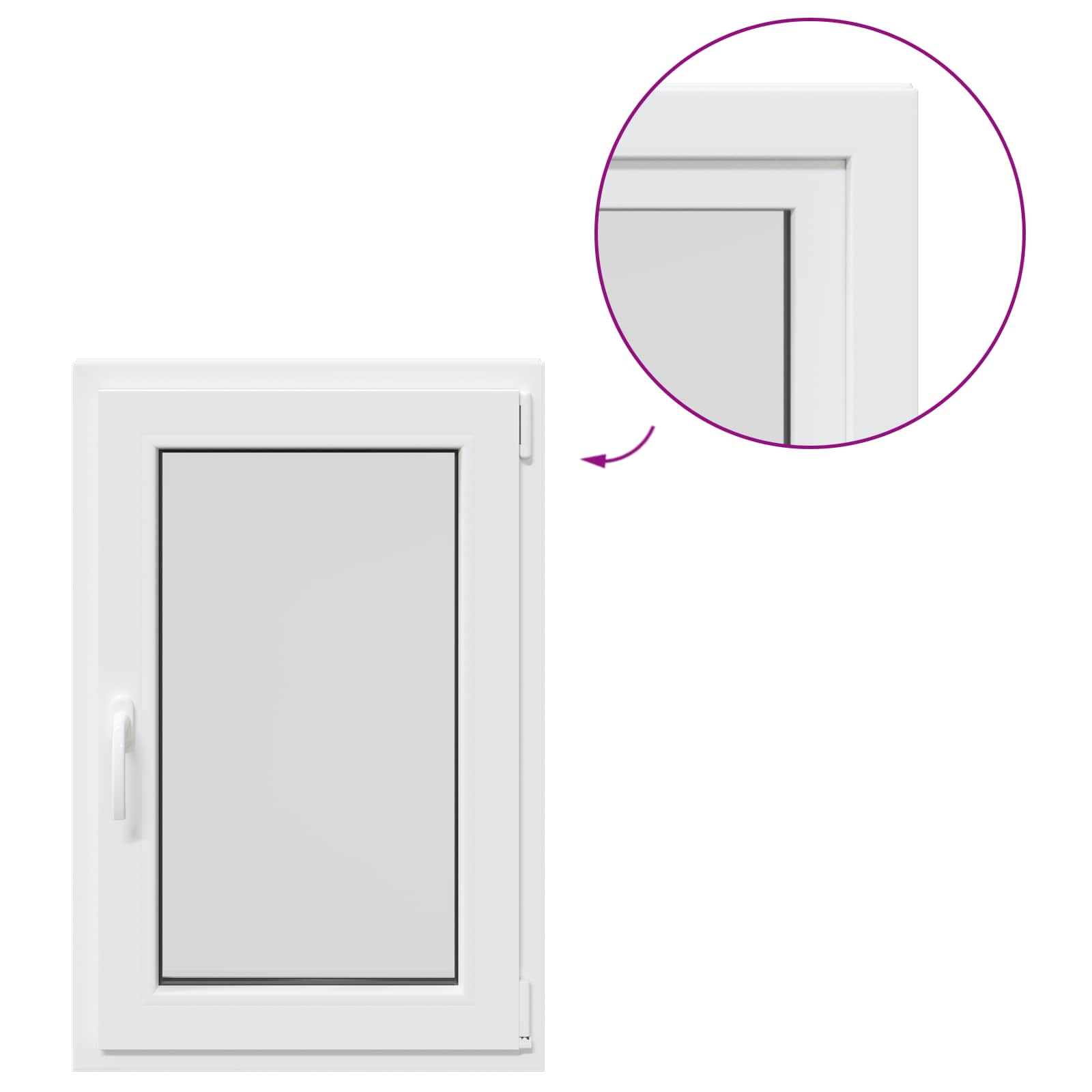 Kelderraam RISOR 60 x 80 cm PVC en glas Wit is nu te koop bij PeponiXL, paradijselijk wonen!