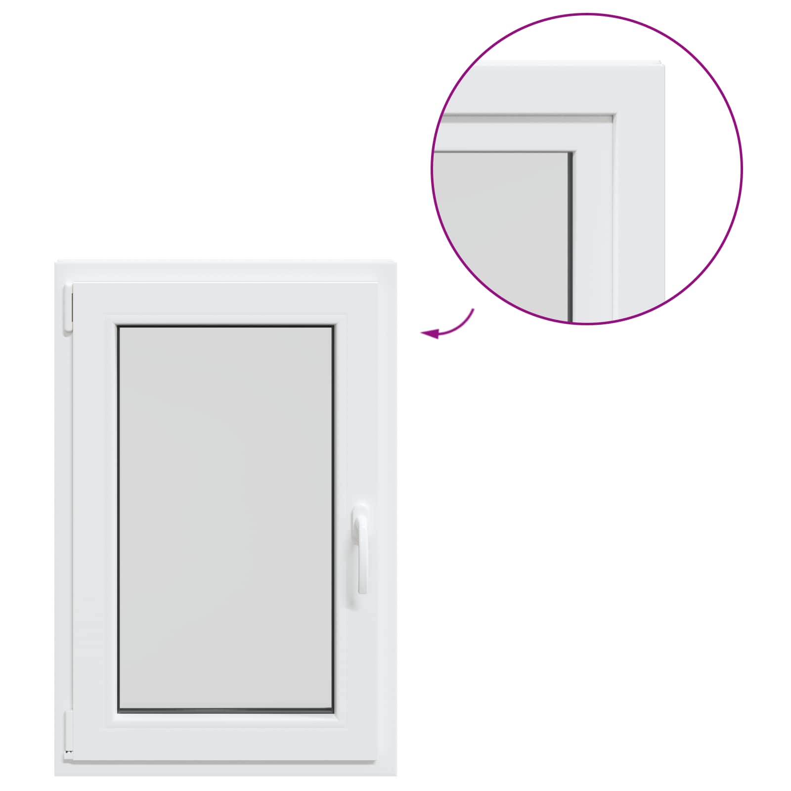 Kelderraam RISOR 60 x 80 cm PVC en glas Wit is nu te koop bij PeponiXL, paradijselijk wonen!
