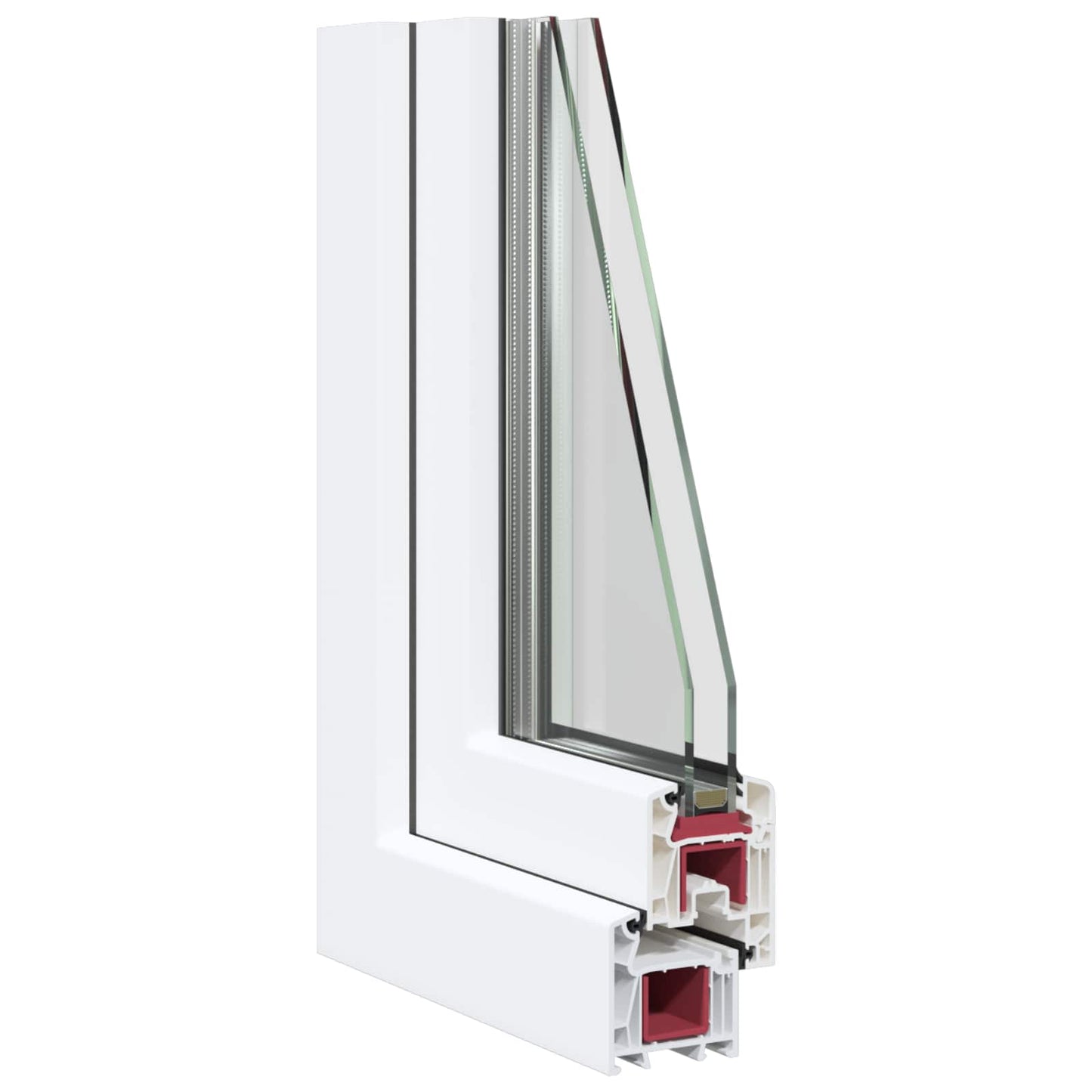Kelderraam RISOR 60 x 80 cm PVC en glas Wit is nu te koop bij PeponiXL, paradijselijk wonen!