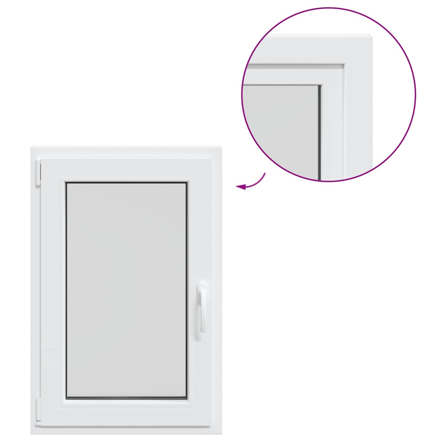 Kelderraam RISOR 60 x 90 cm PVC en glas Wit is nu te koop bij PeponiXL, paradijselijk wonen!