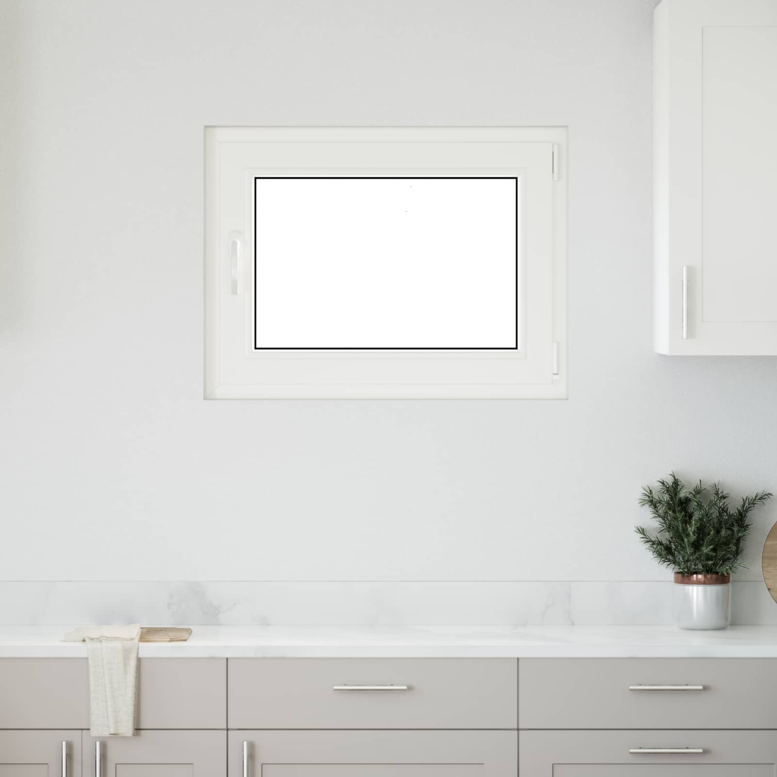 Kelderraam RISOR 80 x 50 cm PVC en glas Wit is nu te koop bij PeponiXL, paradijselijk wonen!