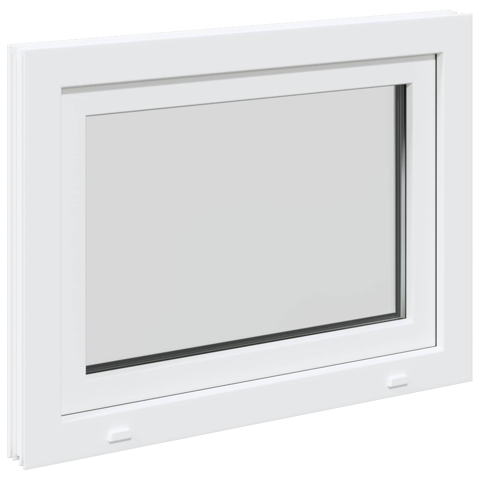 Kelderraam RISOR 80 x 60 cm PVC en glas Wit is nu te koop bij PeponiXL, paradijselijk wonen!