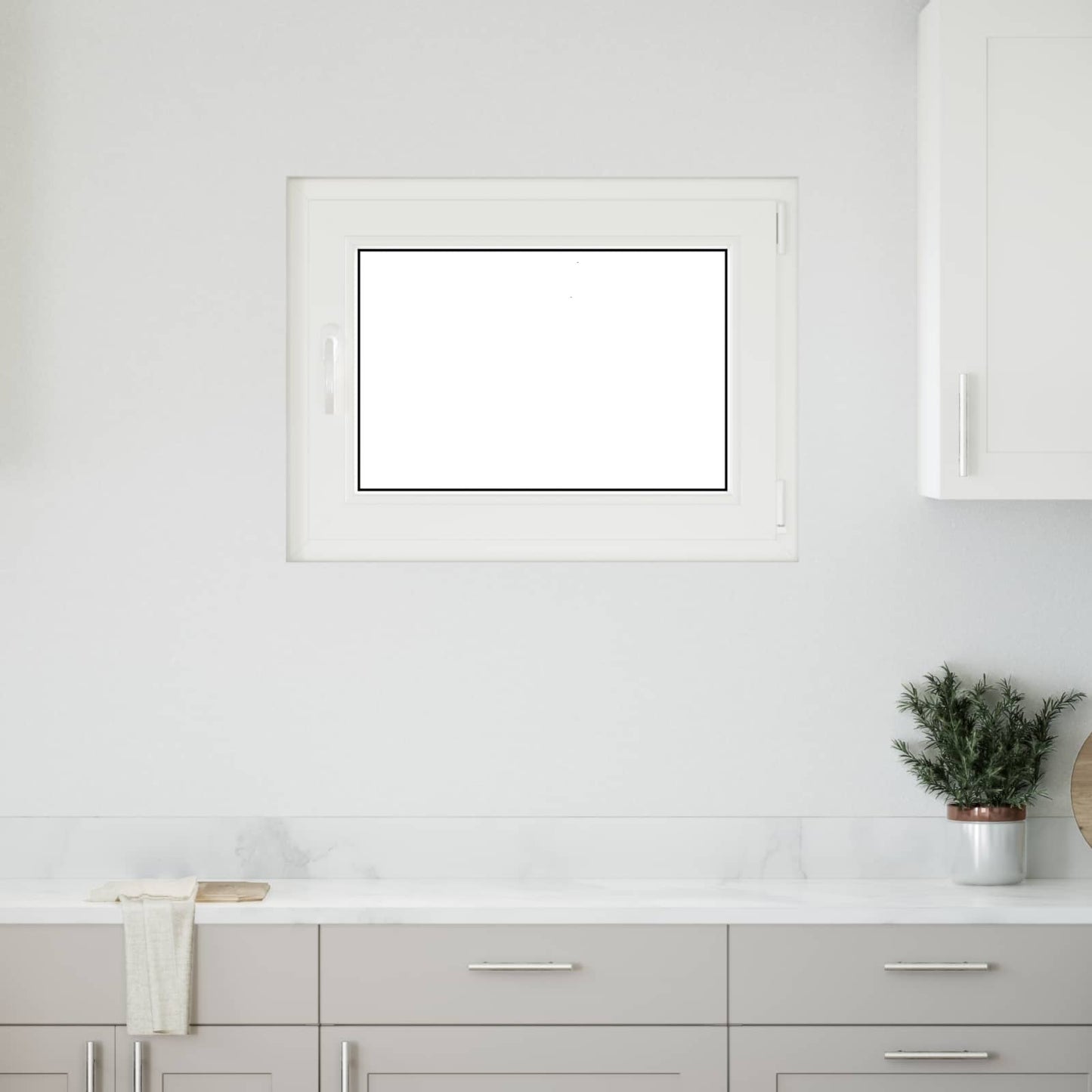 Kelderraam RISOR 80 x 70 cm PVC en glas Wit is nu te koop bij PeponiXL, paradijselijk wonen!