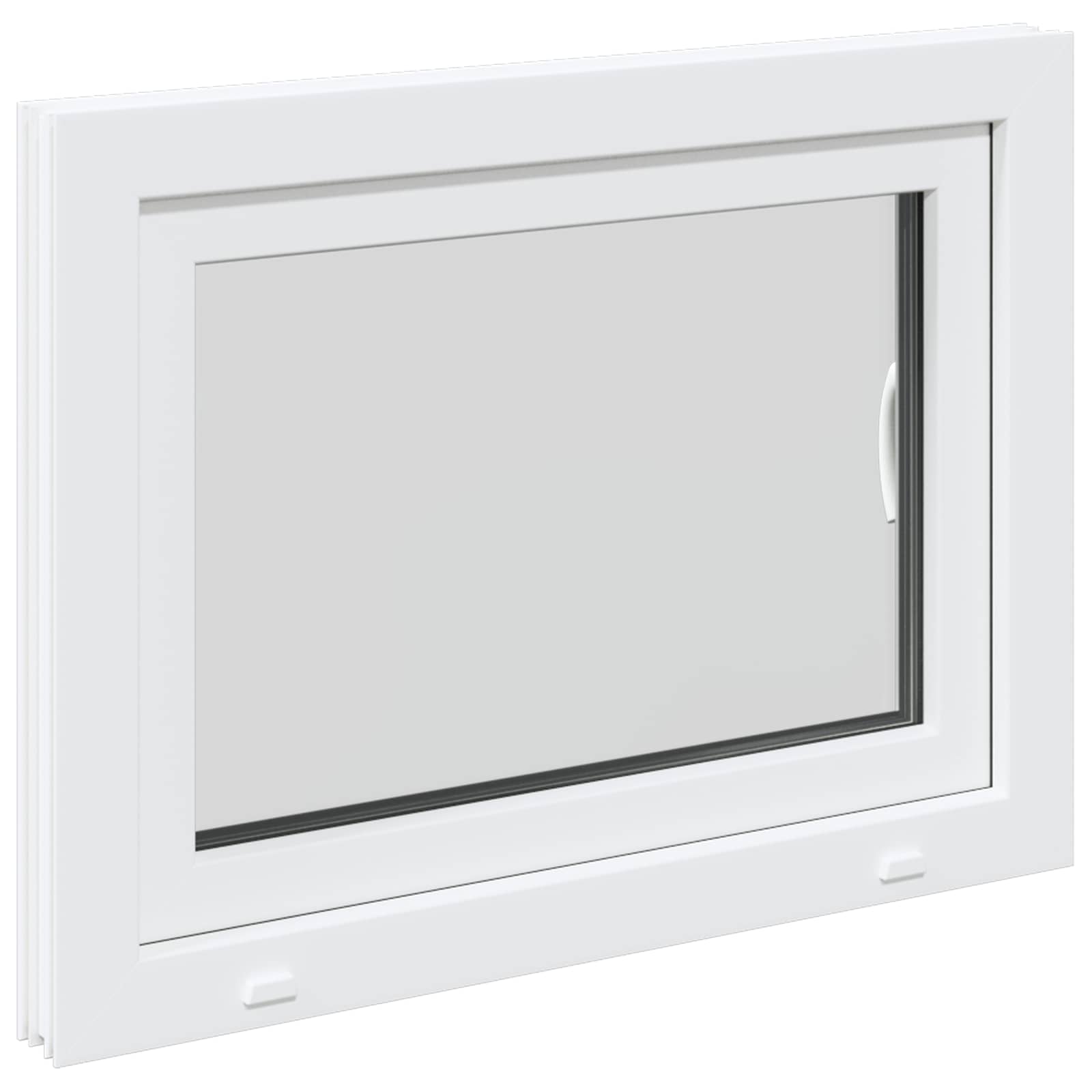 Kelderraam RISOR 80 x 70 cm PVC en glas Wit is nu te koop bij PeponiXL, paradijselijk wonen!
