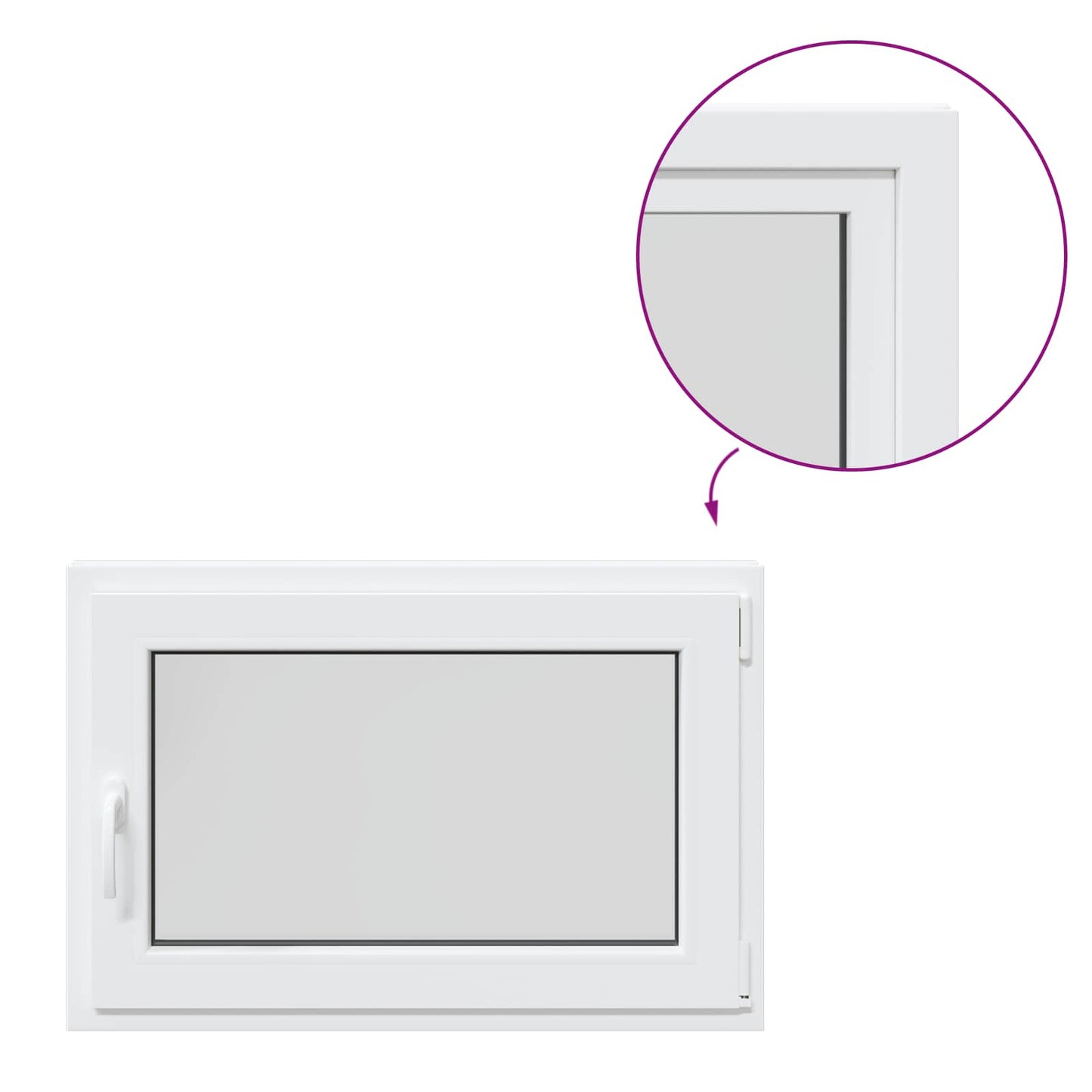 Kelderraam RISOR 90 x 50 cm PVC en glas Wit is nu te koop bij PeponiXL, paradijselijk wonen!