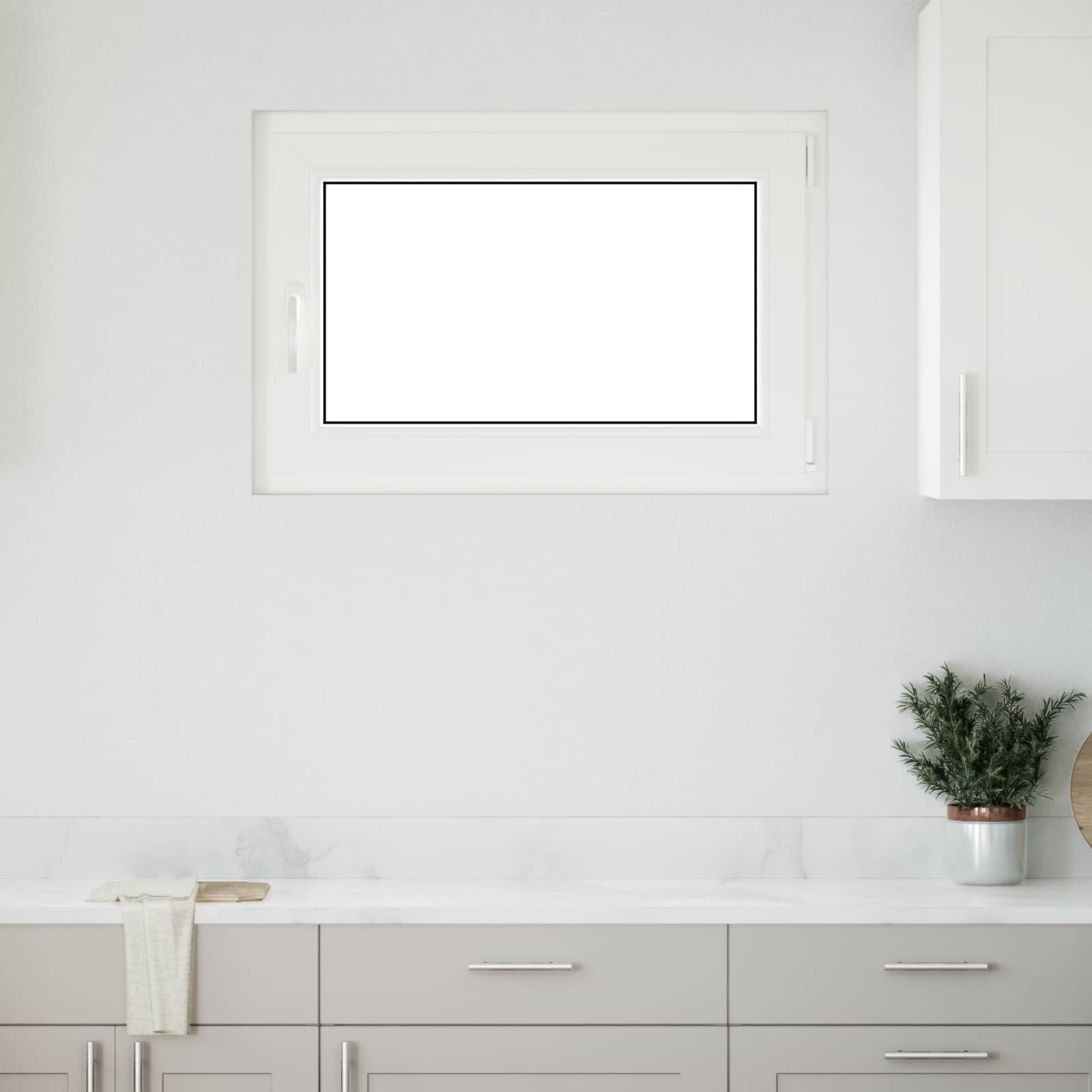 Kelderraam RISOR 90 x 50 cm PVC en glas Wit is nu te koop bij PeponiXL, paradijselijk wonen!