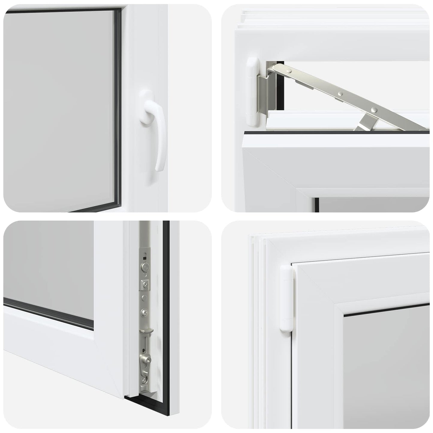 Kelderraam RISOR 90 x 50 cm PVC en glas Wit is nu te koop bij PeponiXL, paradijselijk wonen!