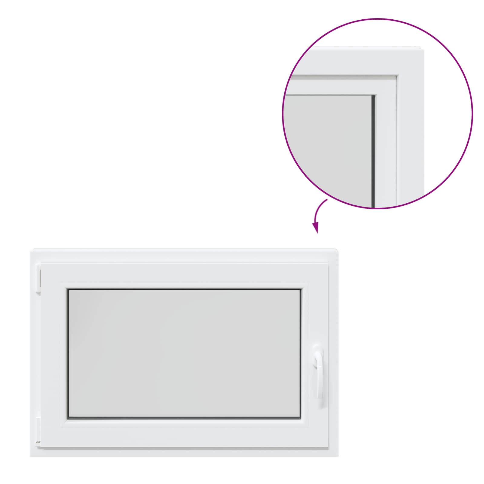 Kelderraam RISOR 90 x 50 cm PVC en glas Wit is nu te koop bij PeponiXL, paradijselijk wonen!