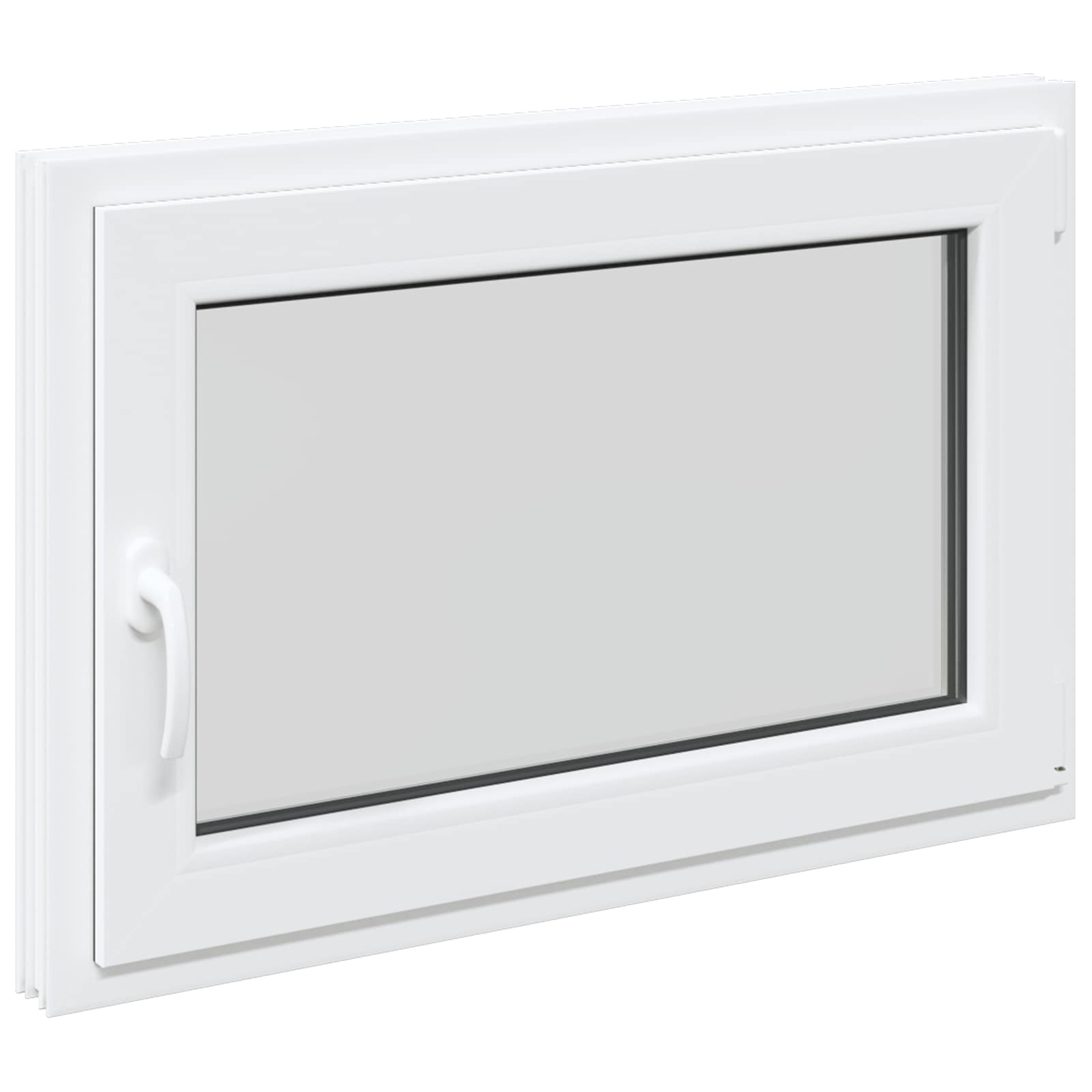 Kelderraam RISOR 90 x 60 cm PVC en glas Wit is nu te koop bij PeponiXL, paradijselijk wonen!