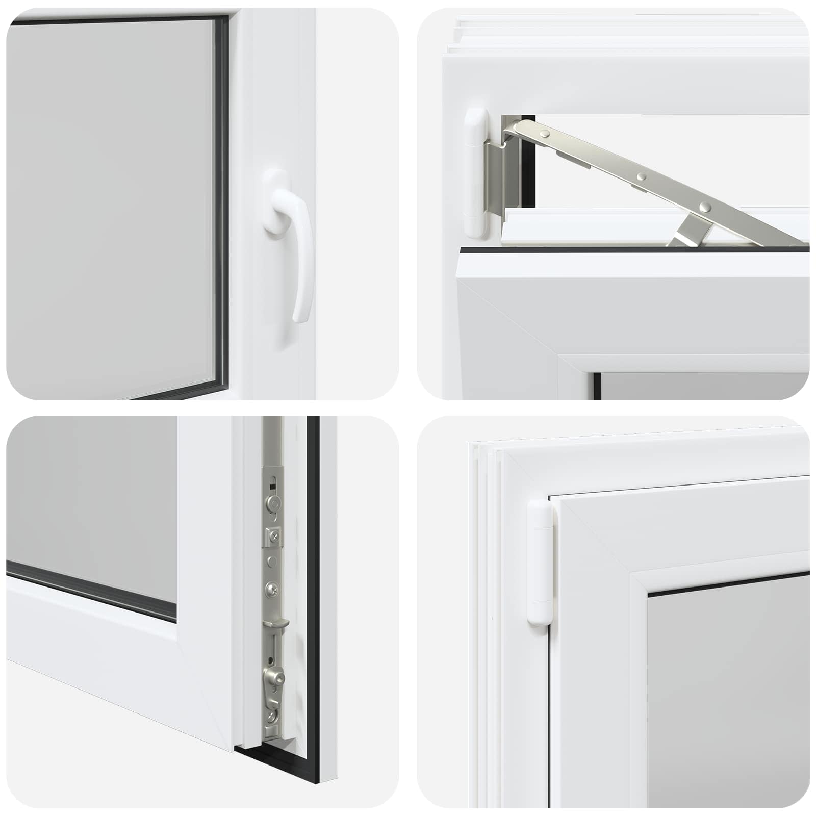 Kelderraam RISOR 90 x 60 cm PVC en glas Wit is nu te koop bij PeponiXL, paradijselijk wonen!