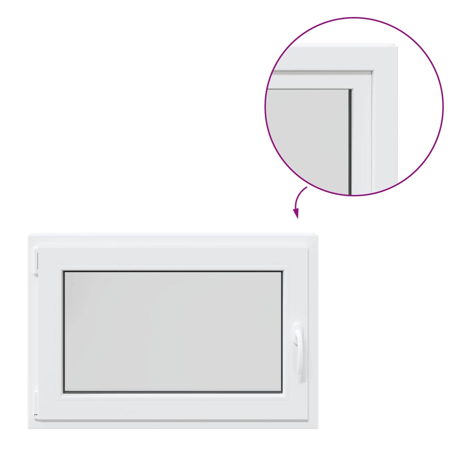 Kelderraam RISOR 90 x 60 cm PVC en glas Wit is nu te koop bij PeponiXL, paradijselijk wonen!