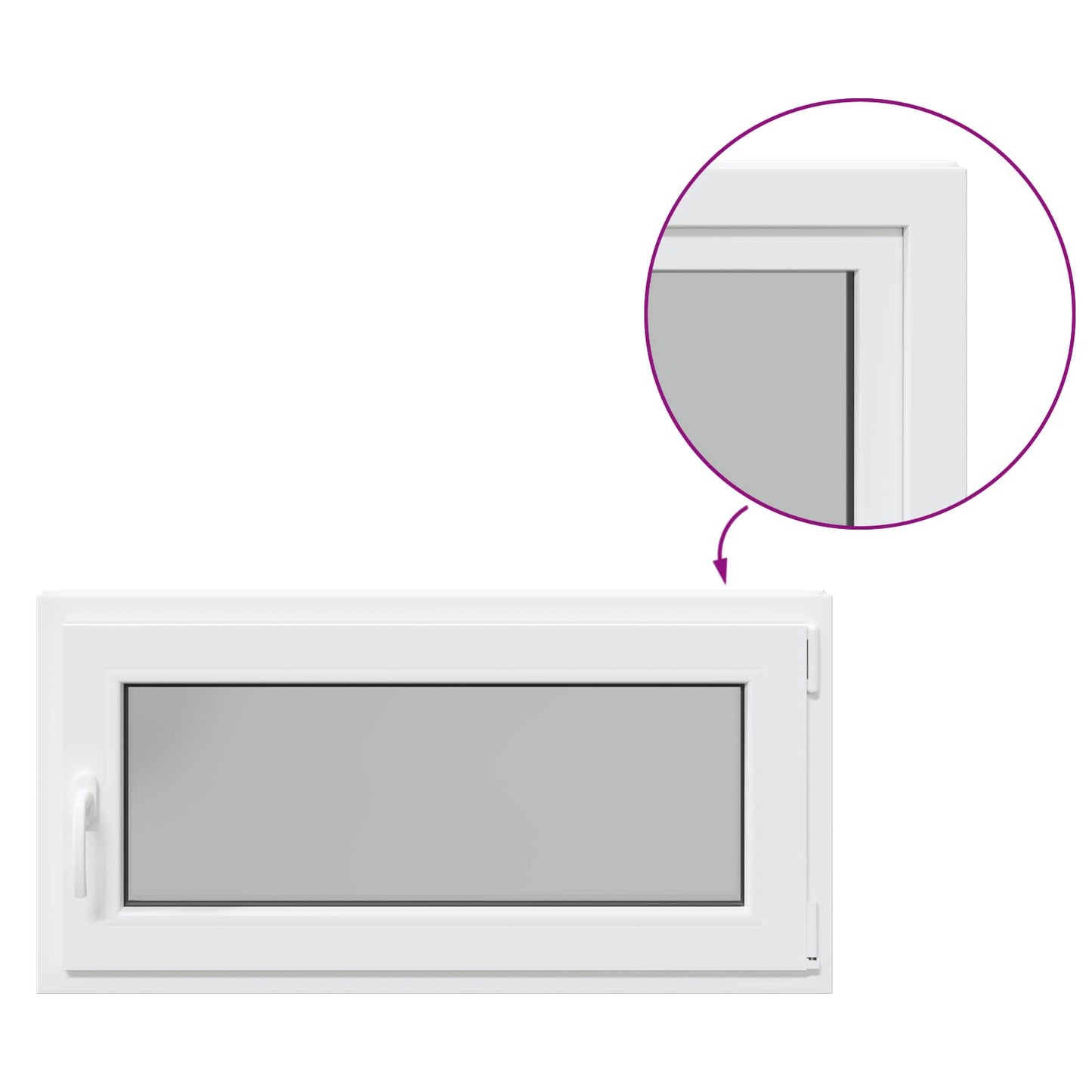 Kelderraam RISOR 100 x 50 cm PVC en glas Wit is nu te koop bij PeponiXL, paradijselijk wonen!