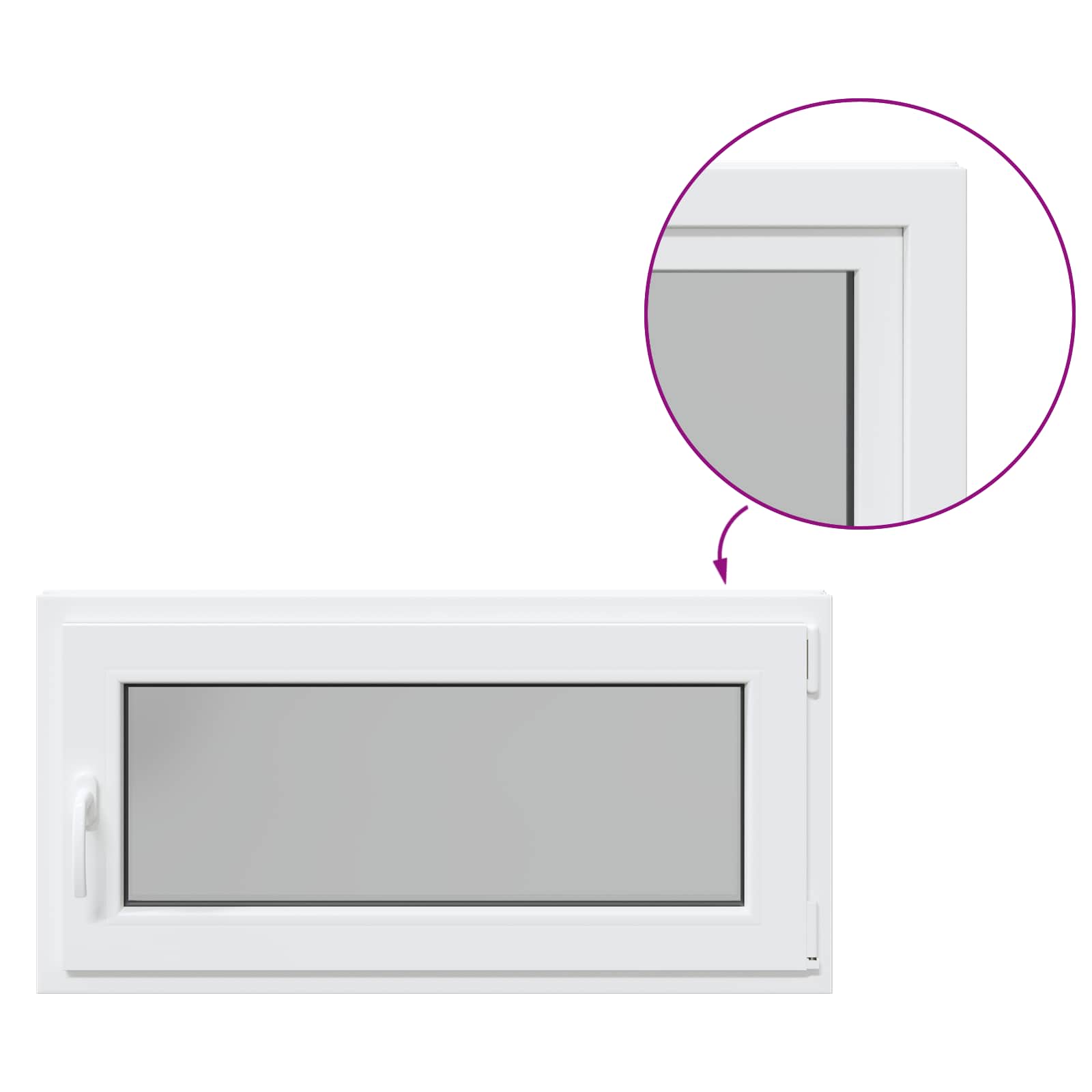 Kelderraam RISOR 100 x 50 cm PVC en glas Wit is nu te koop bij PeponiXL, paradijselijk wonen!