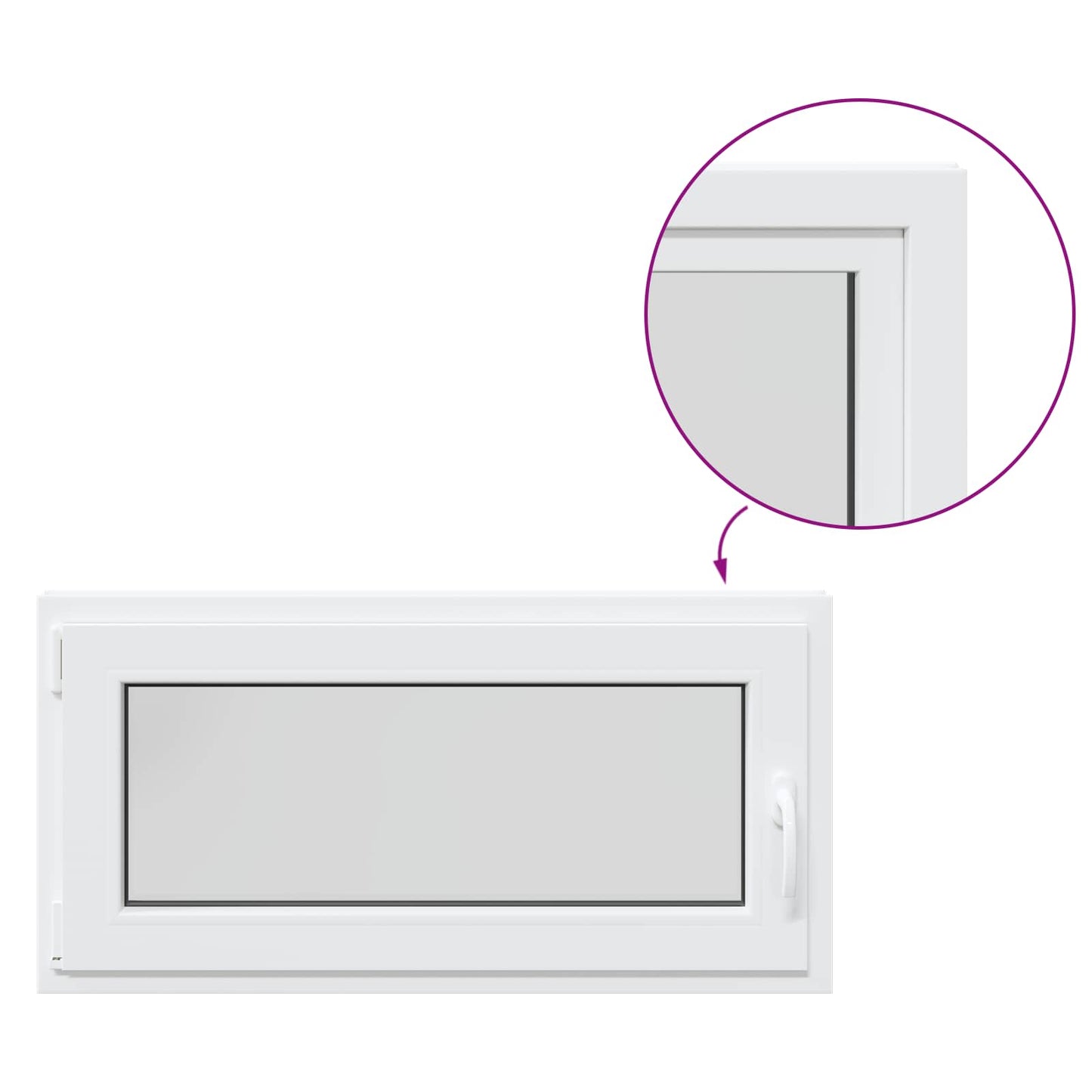 Kelderraam RISOR 100 x 50 cm PVC en glas Wit is nu te koop bij PeponiXL, paradijselijk wonen!