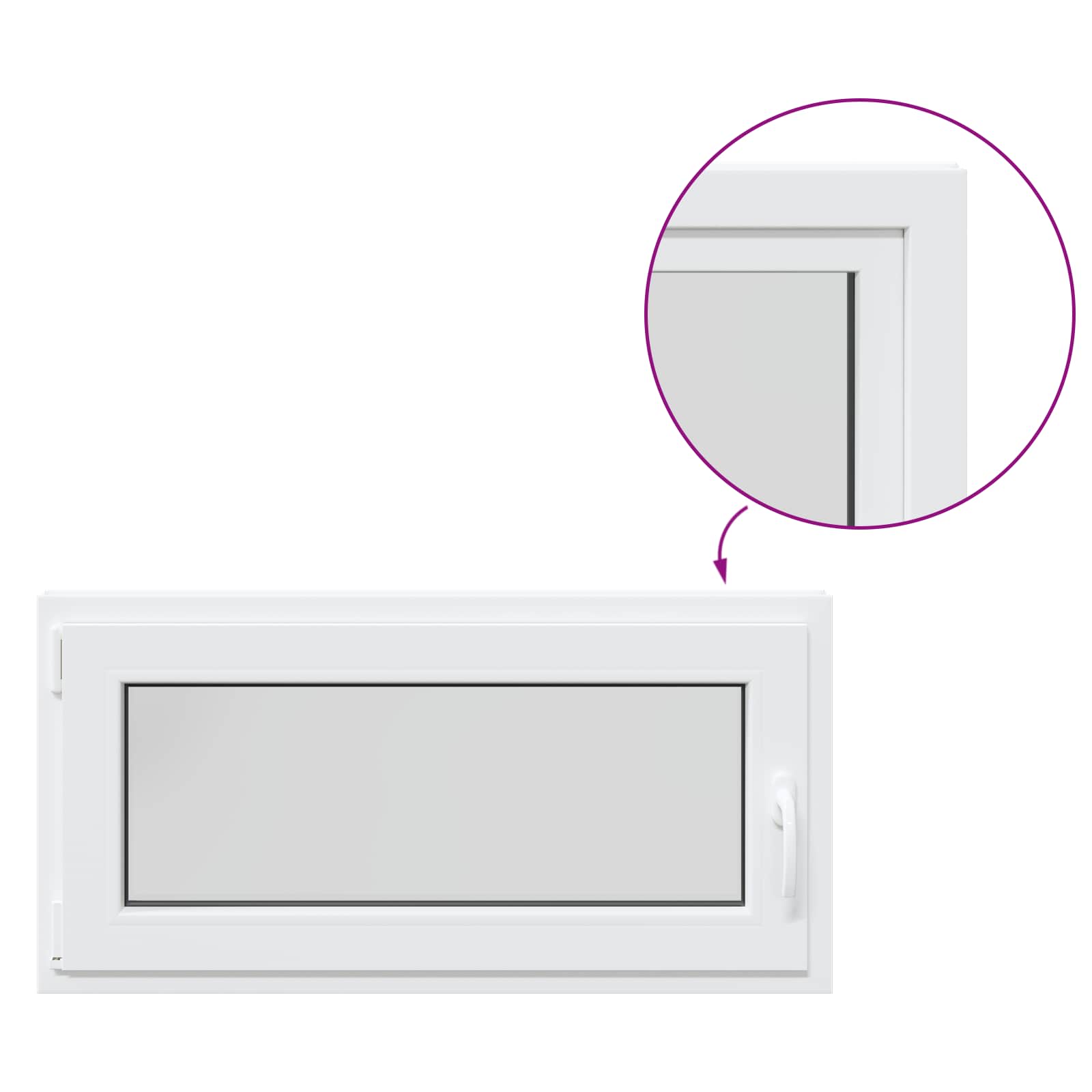 Kelderraam RISOR 100 x 50 cm PVC en glas Wit is nu te koop bij PeponiXL, paradijselijk wonen!