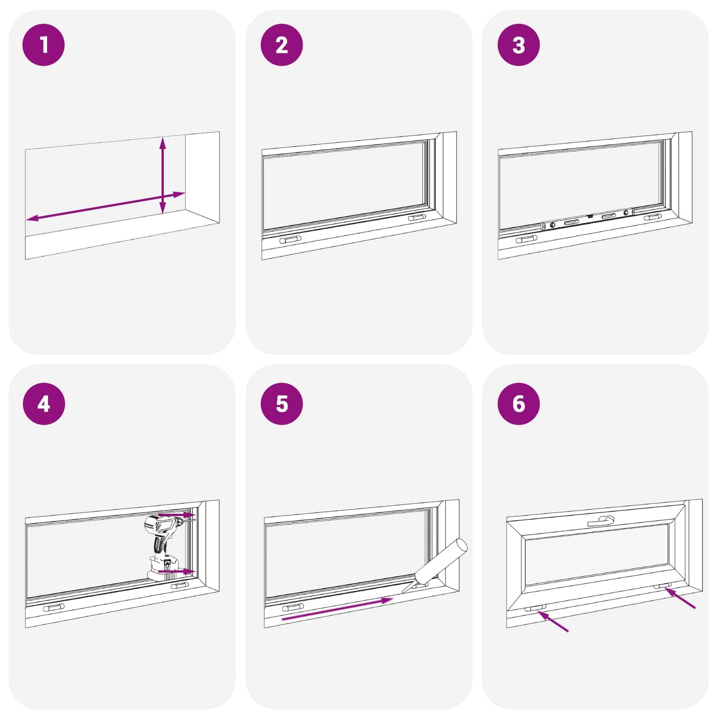 Kelderraam RISOR 100 x 50 cm PVC en glas Wit is nu te koop bij PeponiXL, paradijselijk wonen!