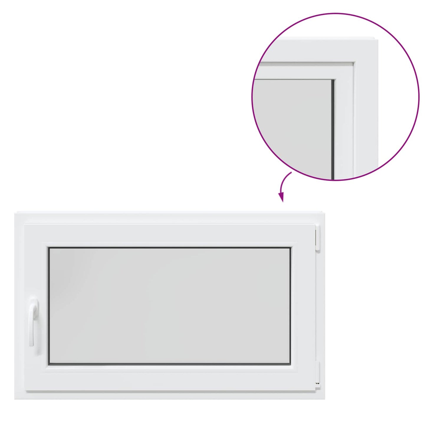 Kelderraam RISOR 100 x 60 cm PVC en glas Wit is nu te koop bij PeponiXL, paradijselijk wonen!