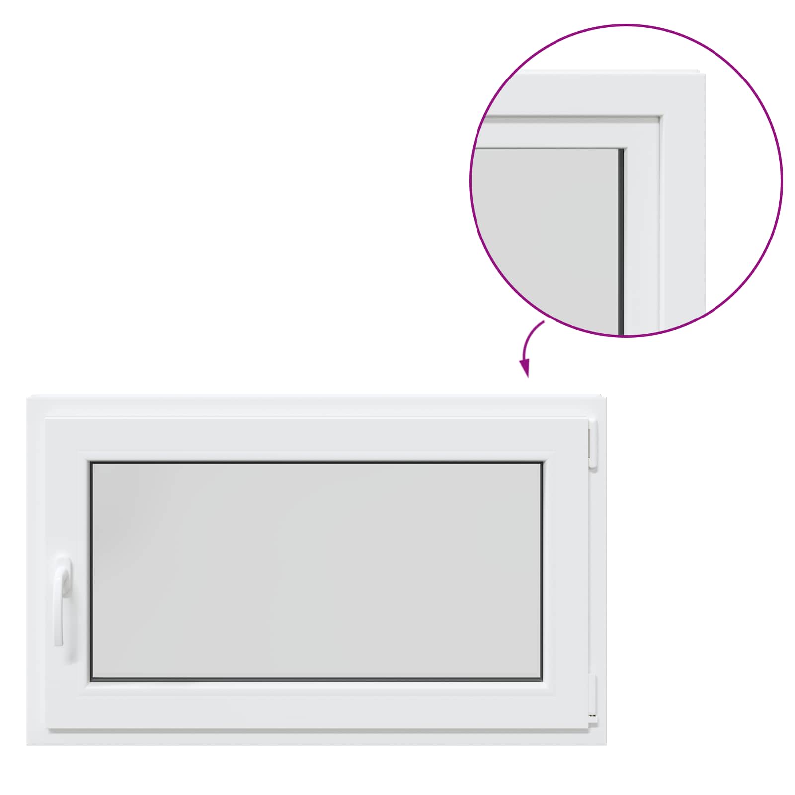 Kelderraam RISOR 100 x 60 cm PVC en glas Wit is nu te koop bij PeponiXL, paradijselijk wonen!