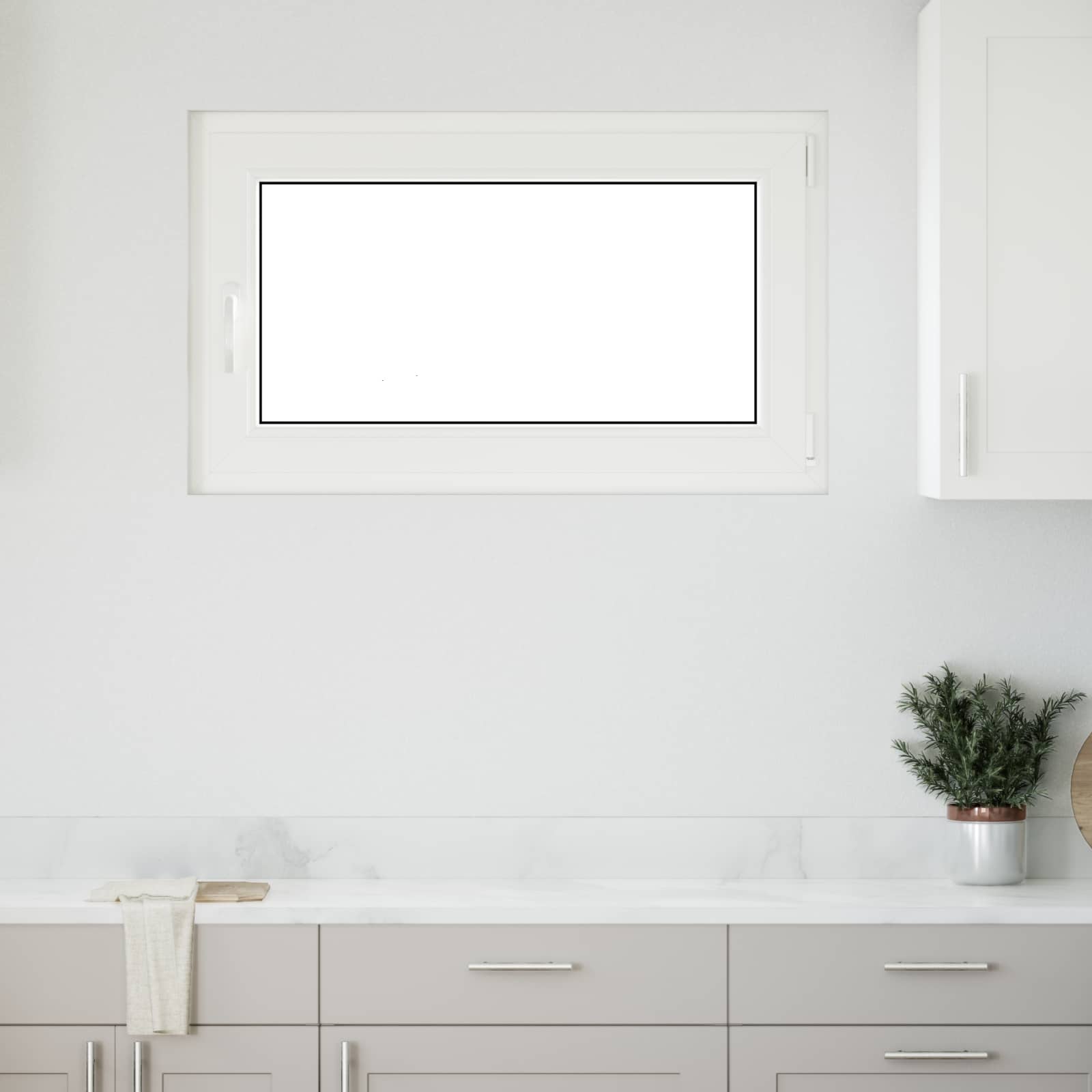Kelderraam RISOR 100 x 60 cm PVC en glas Wit is nu te koop bij PeponiXL, paradijselijk wonen!