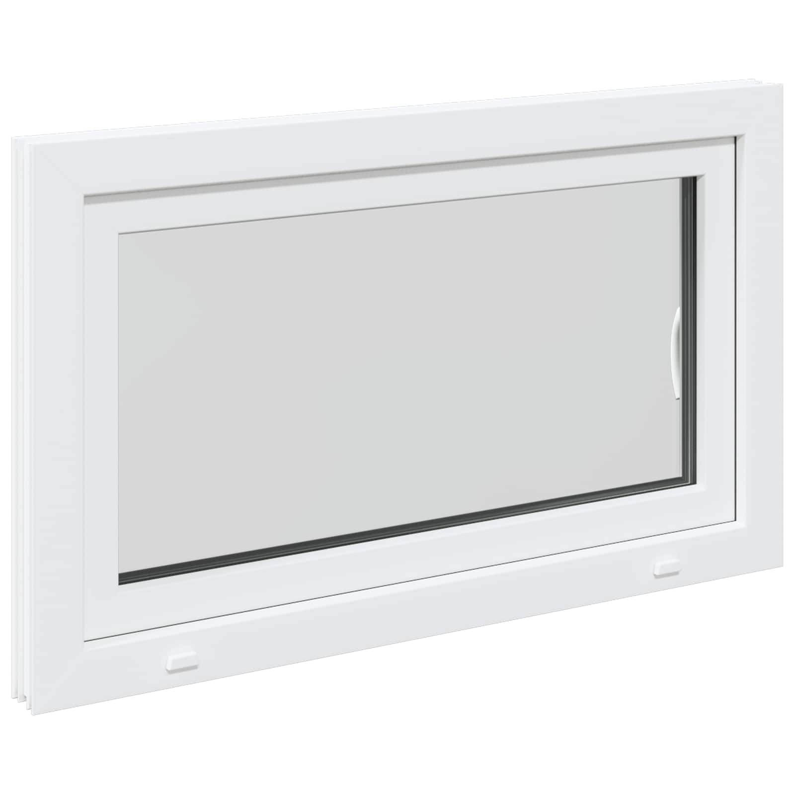 Kelderraam RISOR 100 x 60 cm PVC en glas Wit is nu te koop bij PeponiXL, paradijselijk wonen!